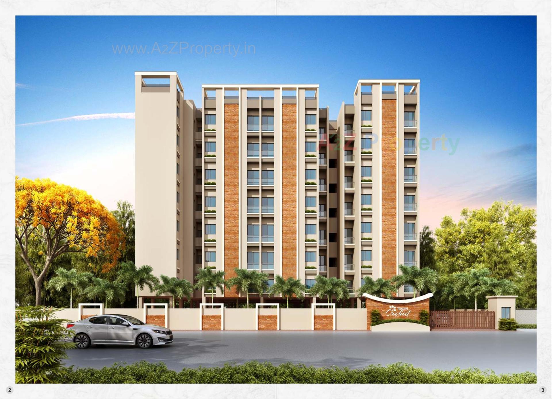3D Elevation of real estate project Madhavam Orchid located at Danteshwar, Vadodara, Gujarat