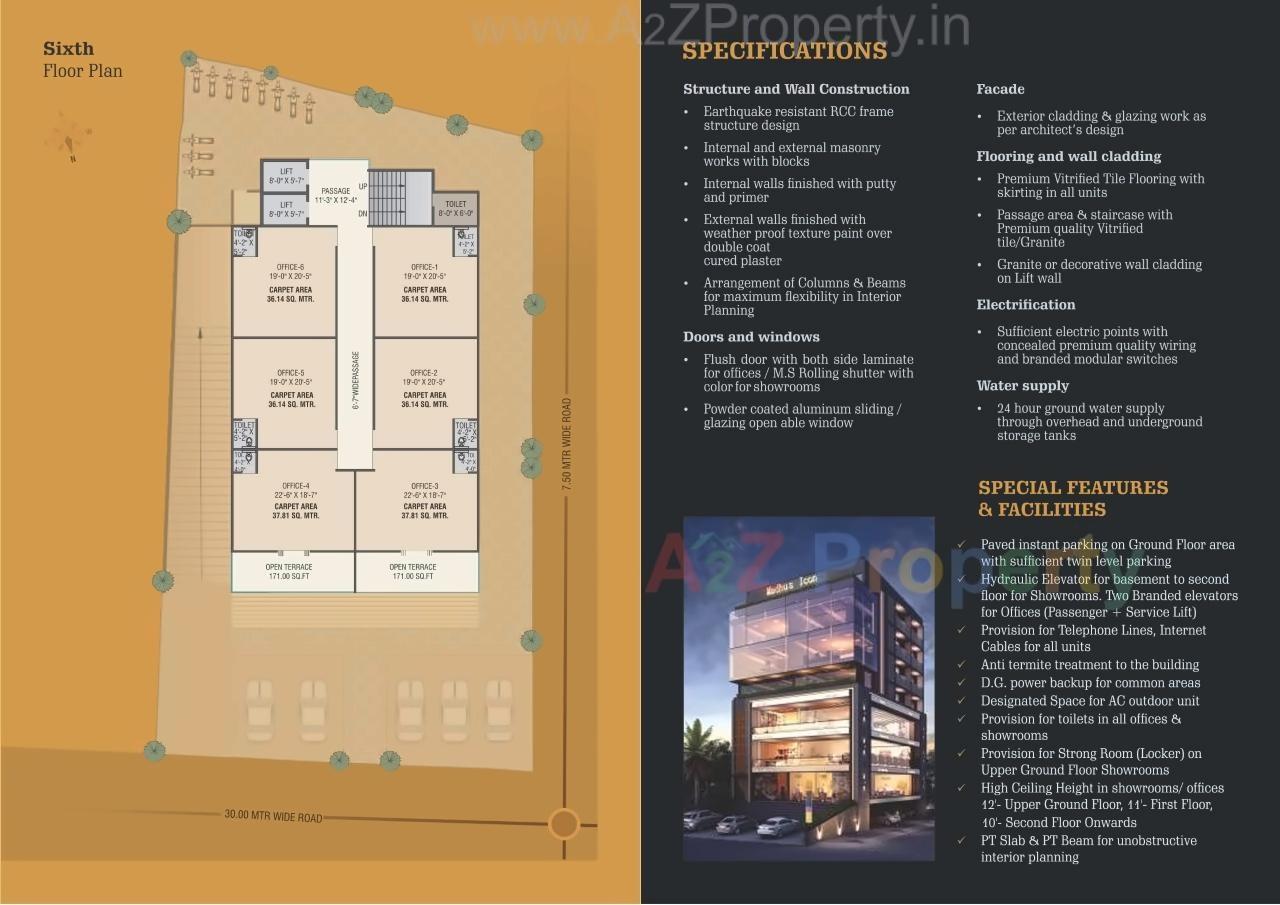 Layout of real estate project Madhu's Icon located at Gotri, Vadodara, Gujarat
