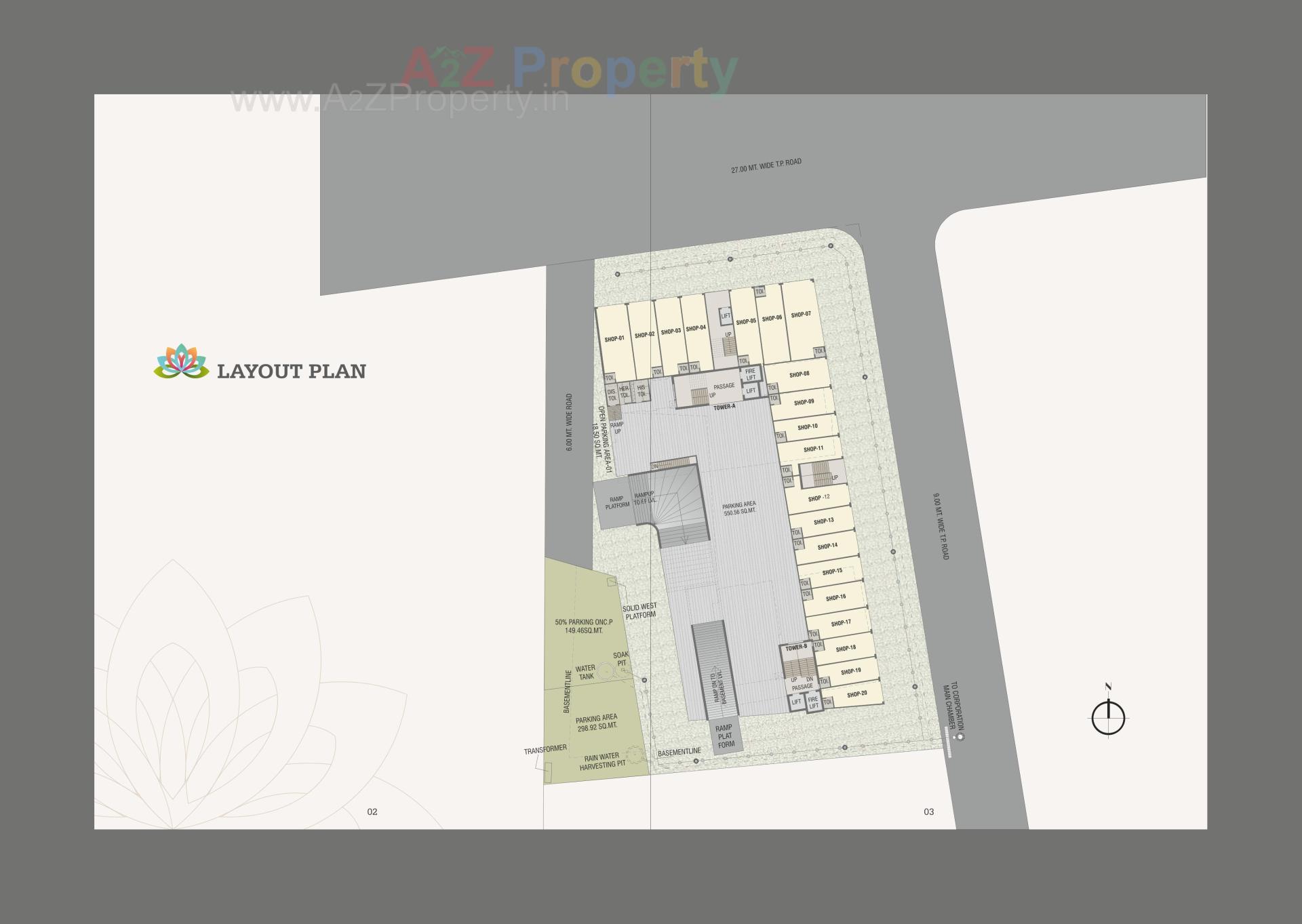 Layout of real estate project Madhuban Clublife located at Bapod, Vadodara, Gujarat