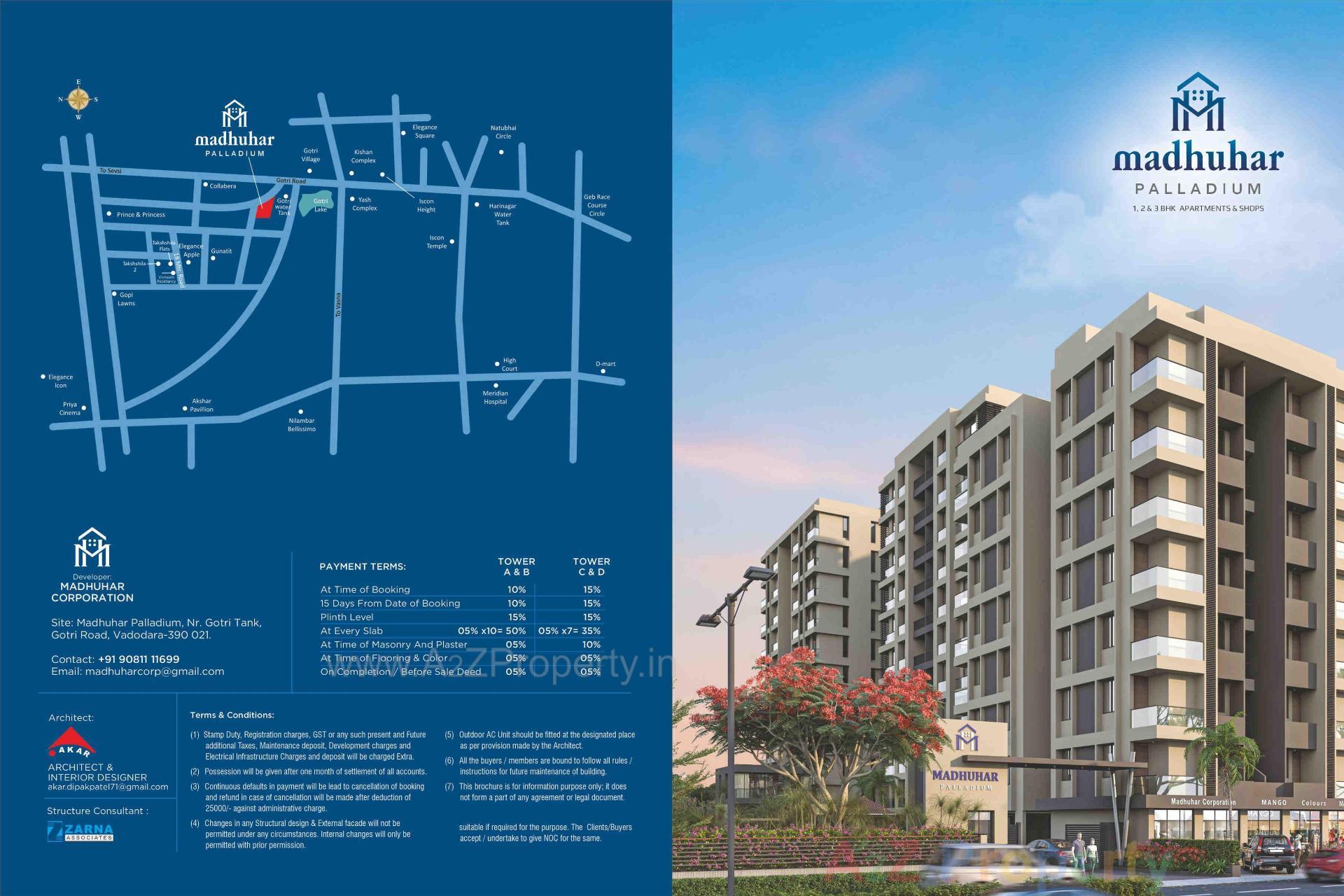 of real estate project Madhuhar Palladium located at Gotri, Vadodara, Gujarat