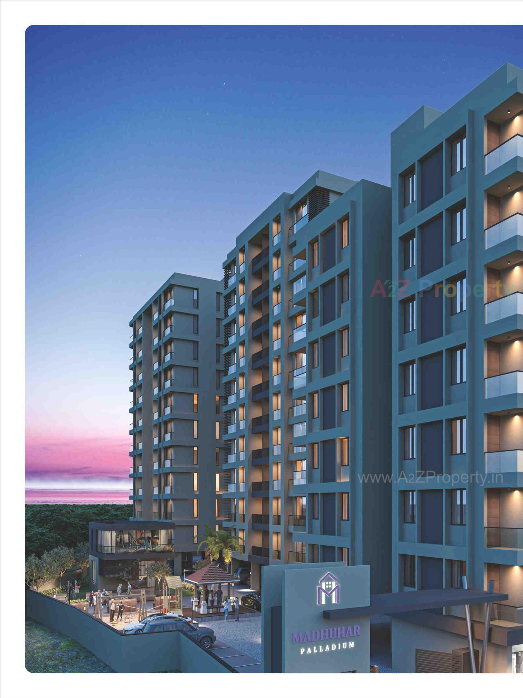 3D Elevation of real estate project Madhuhar Palladium located at Gotri, Vadodara, Gujarat