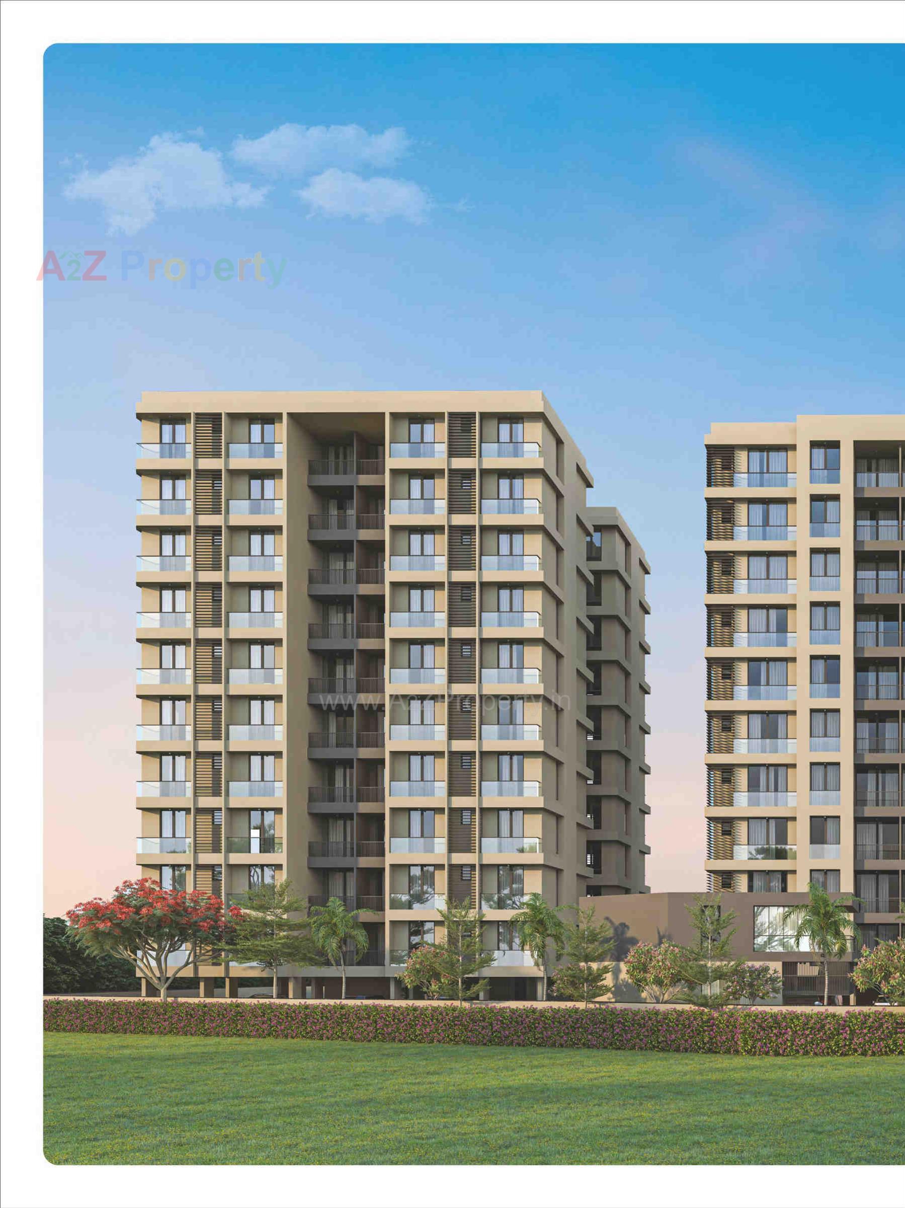 3D Elevation of real estate project Madhuhar Palladium located at Gotri, Vadodara, Gujarat