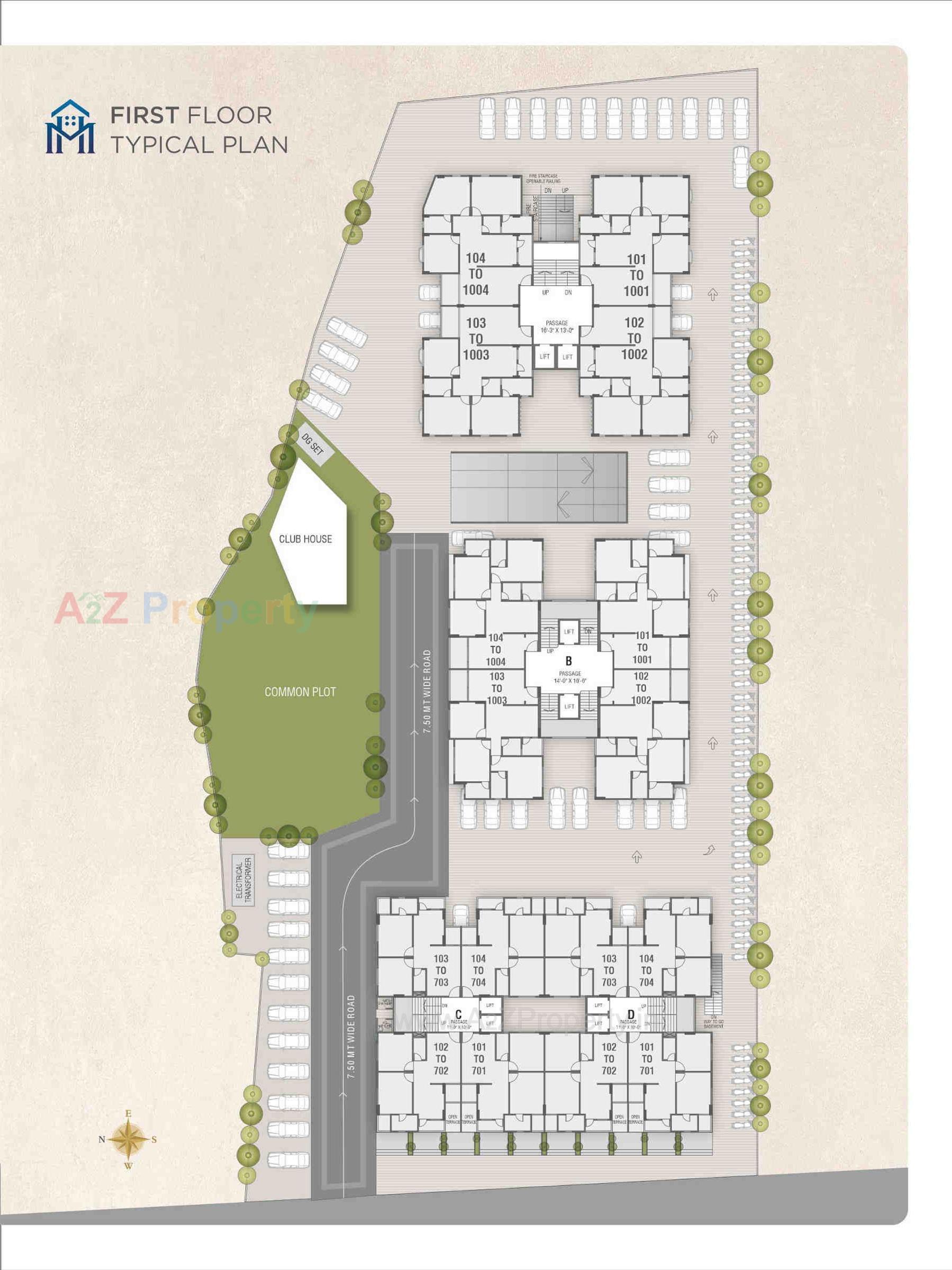 Layout of real estate project Madhuhar Palladium located at Gotri, Vadodara, Gujarat