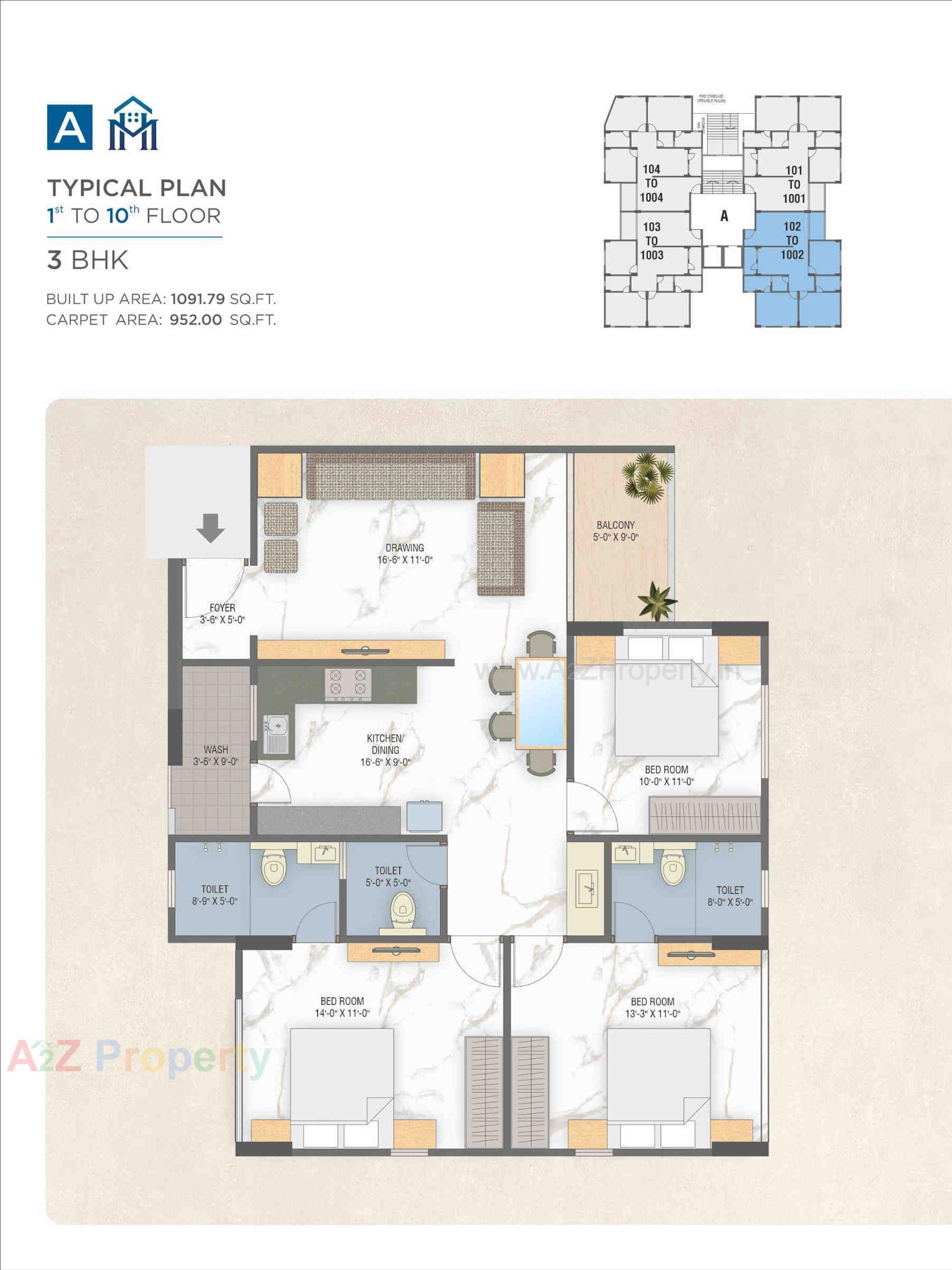 Layout of real estate project Madhuhar Palladium located at Gotri, Vadodara, Gujarat