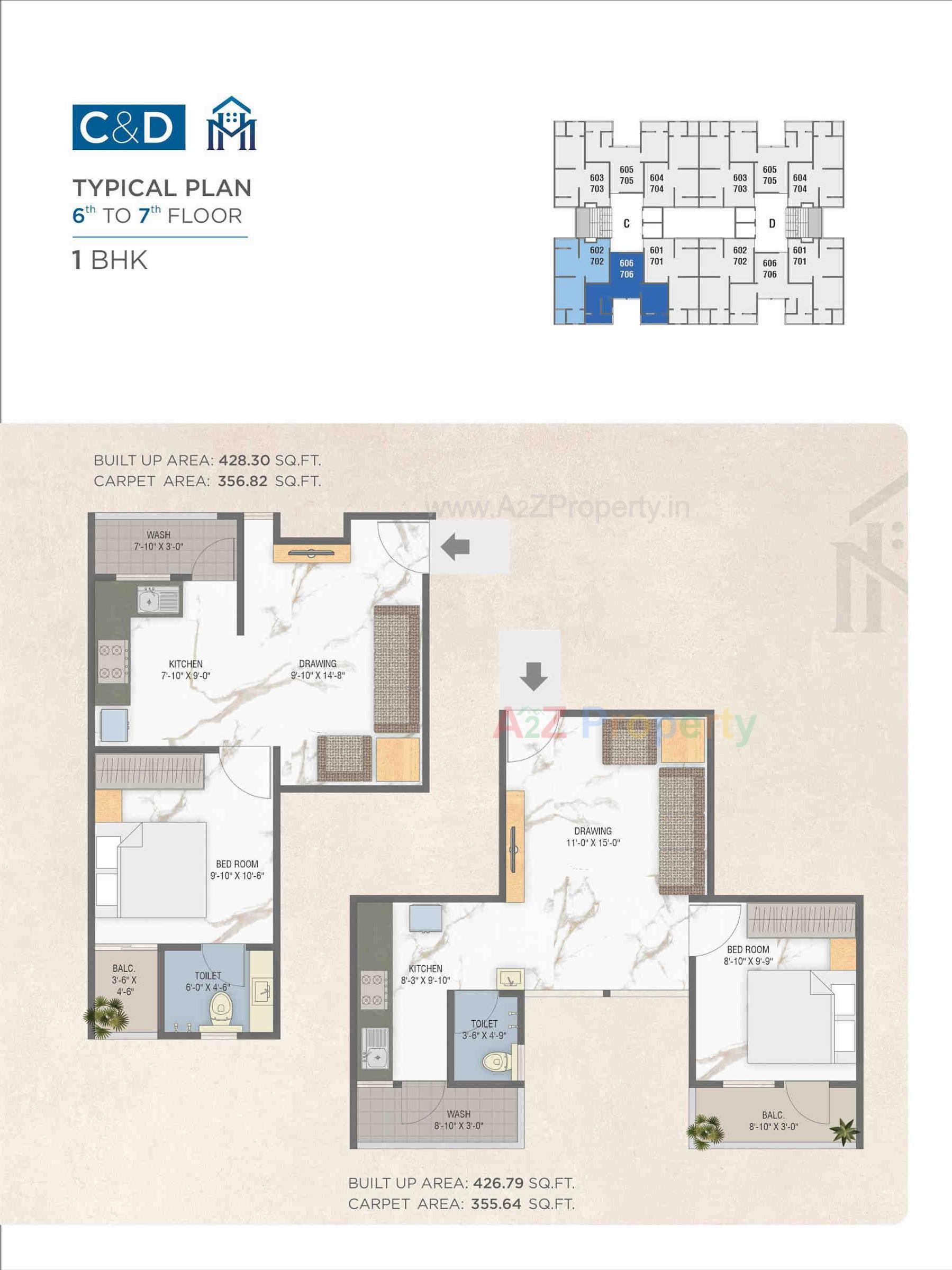 Layout of real estate project Madhuhar Palladium located at Gotri, Vadodara, Gujarat