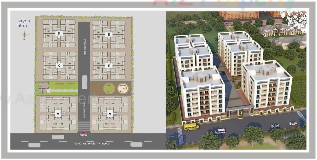 Layout of real estate project Madhuvan Elegance located at Harni, Vadodara, Gujarat