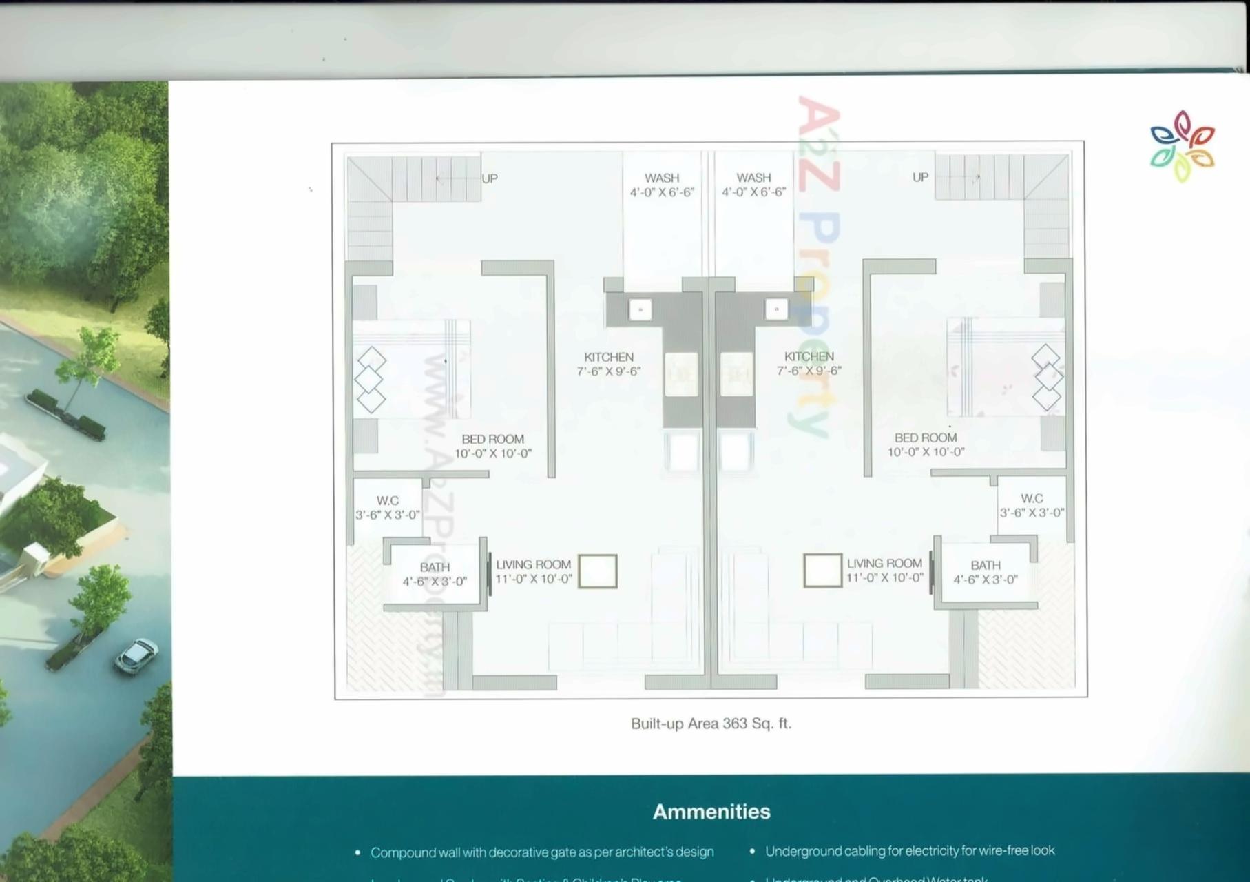 Layout of real estate project Madhuvan Homes located at Angadh, Vadodara, Gujarat