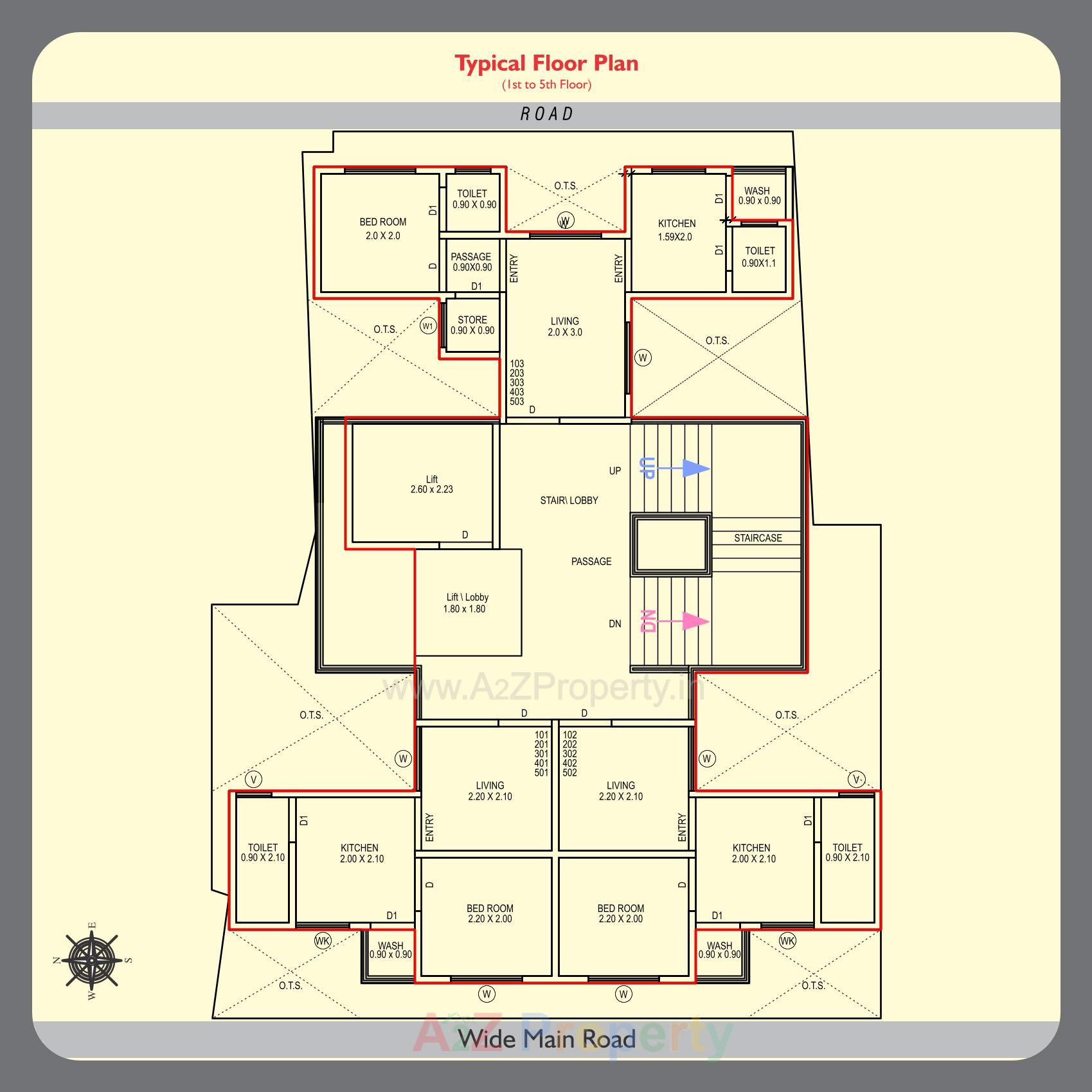 Layout of real estate project Maharudra Residency located at Kasba, Vadodara, Gujarat