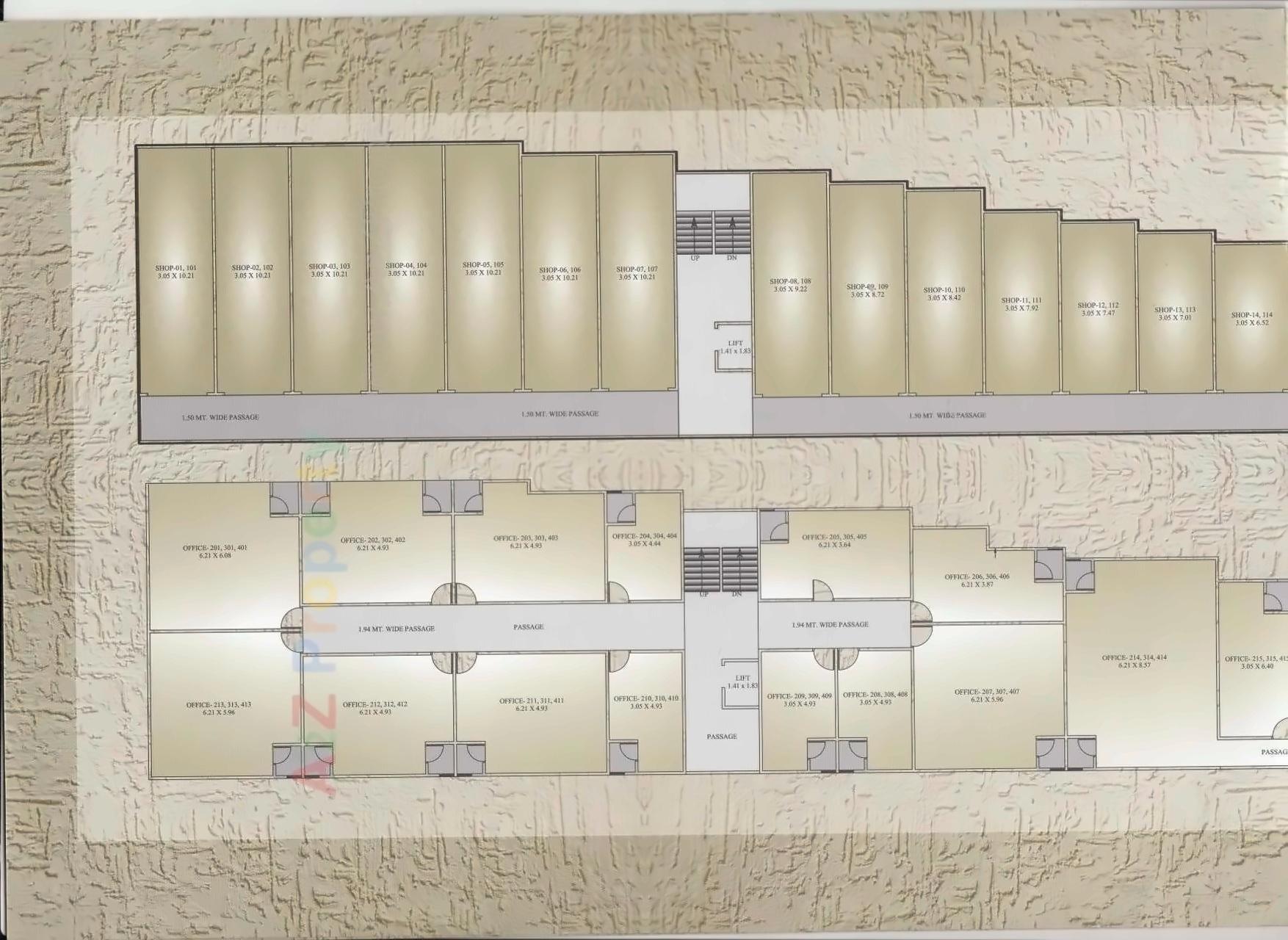 Layout of real estate project Mahavir Enclave located at Bil, Vadodara, Gujarat