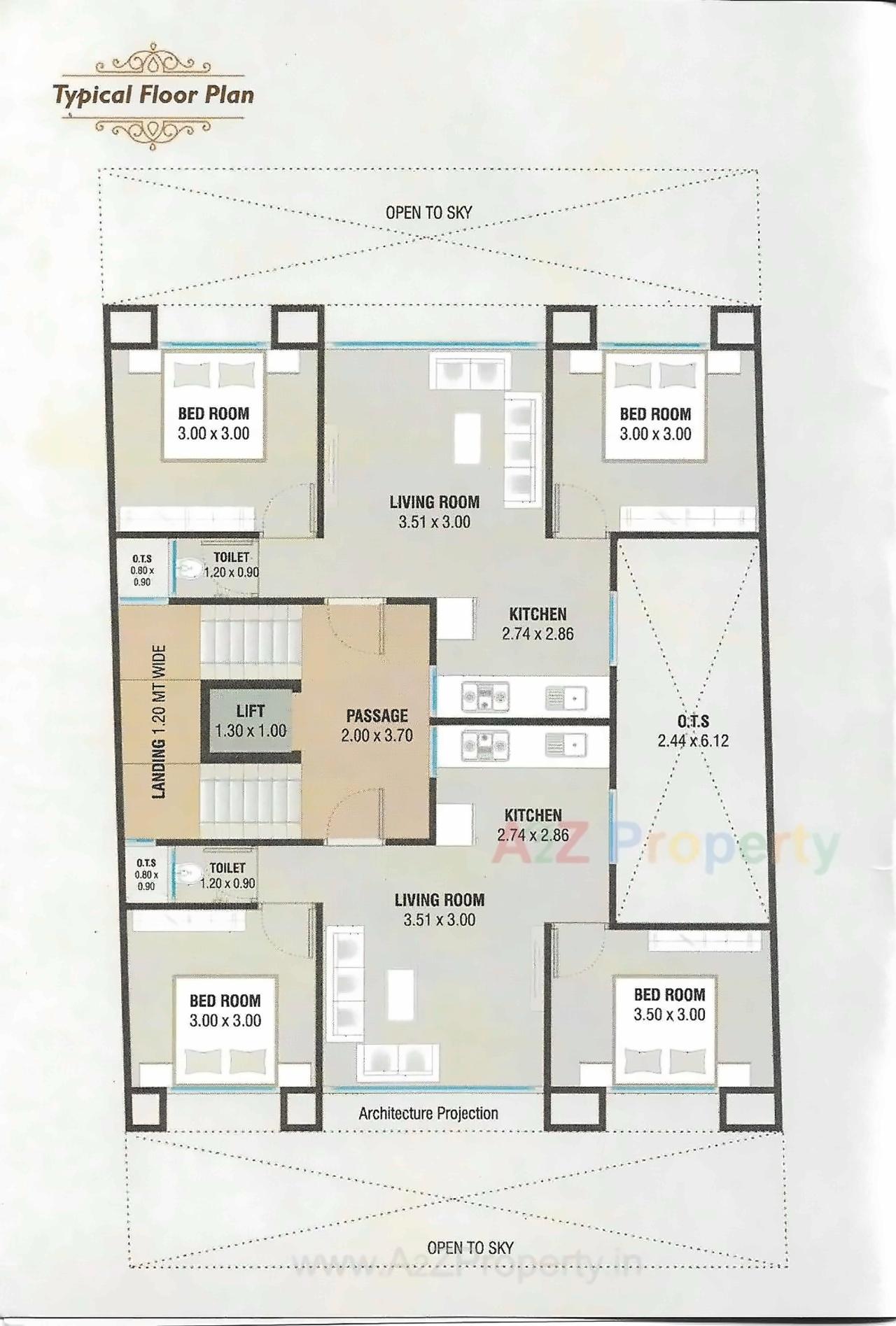 Layout of real estate project Mahavir Residency located at Kasba, Vadodara, Gujarat