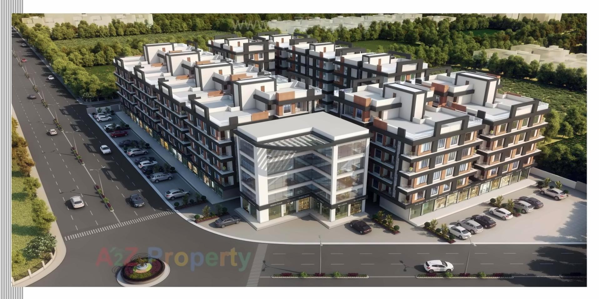 3D Elevation of real estate project Mahima Resicom located at Makarpura, Vadodara, Gujarat