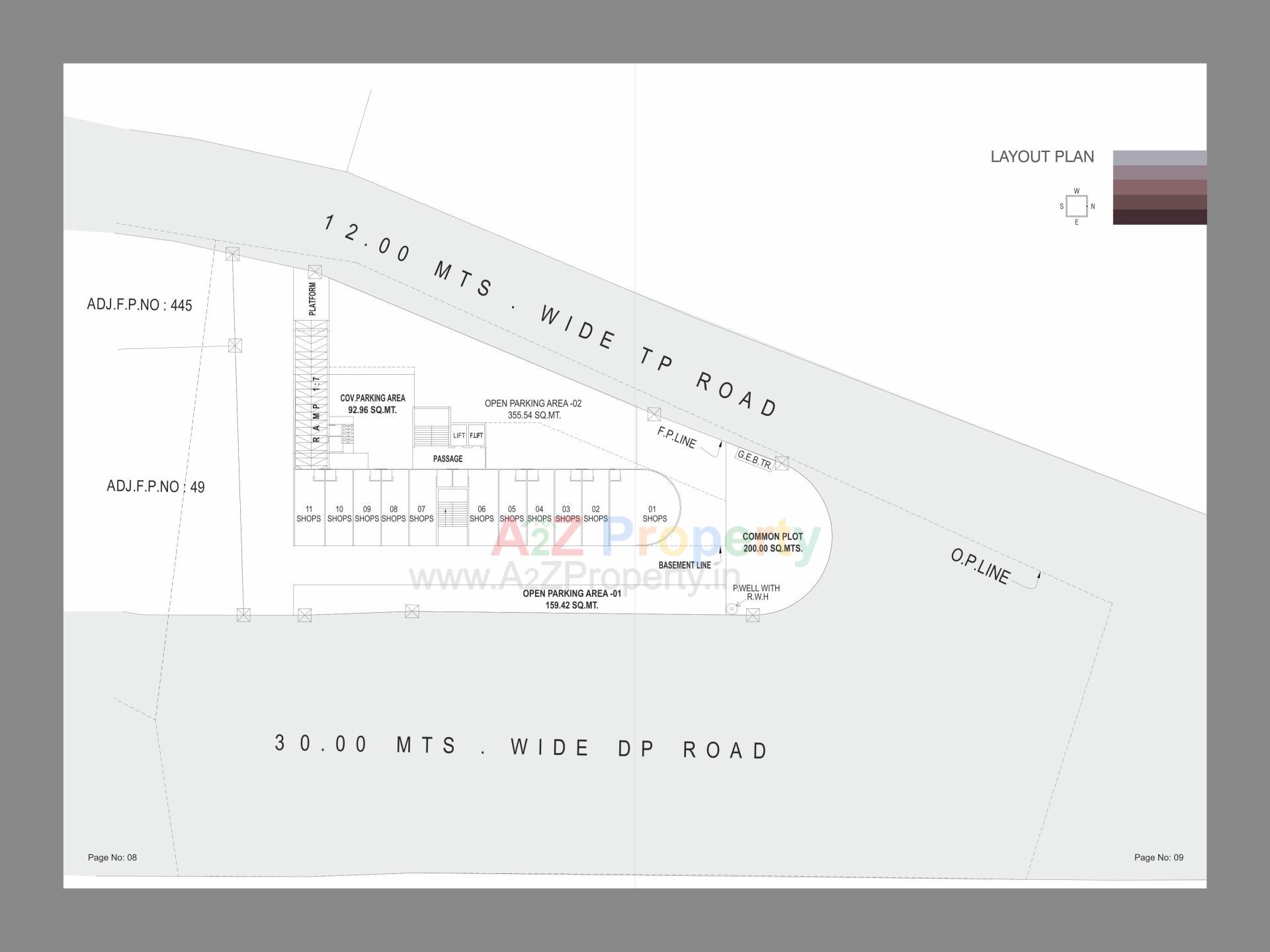 Layout of real estate project Majestic Heights located at Bill, Vadodara, Gujarat