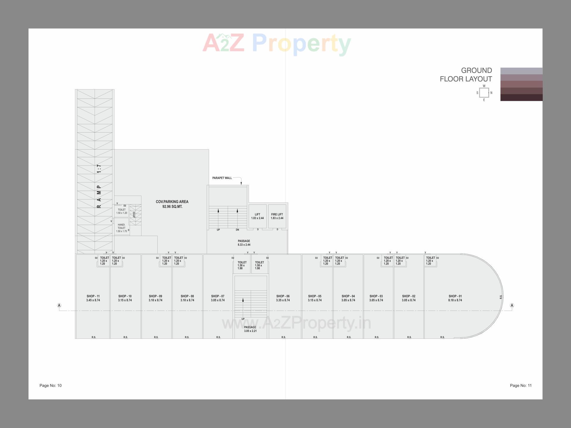 Layout of real estate project Majestic Heights located at Bill, Vadodara, Gujarat