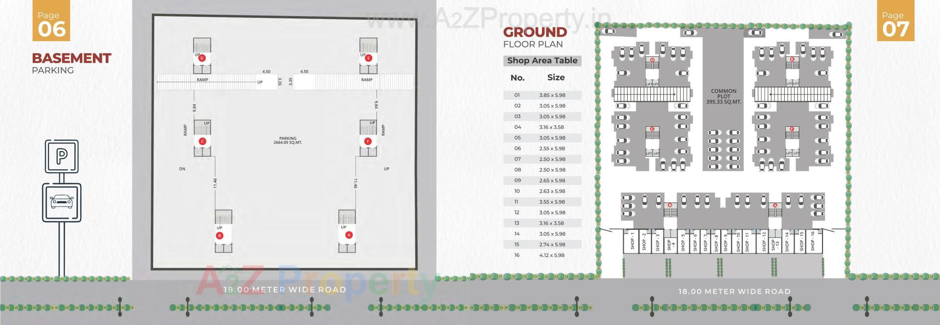 Layout of real estate project Malbar Gold located at Tarsali, Vadodara, Gujarat