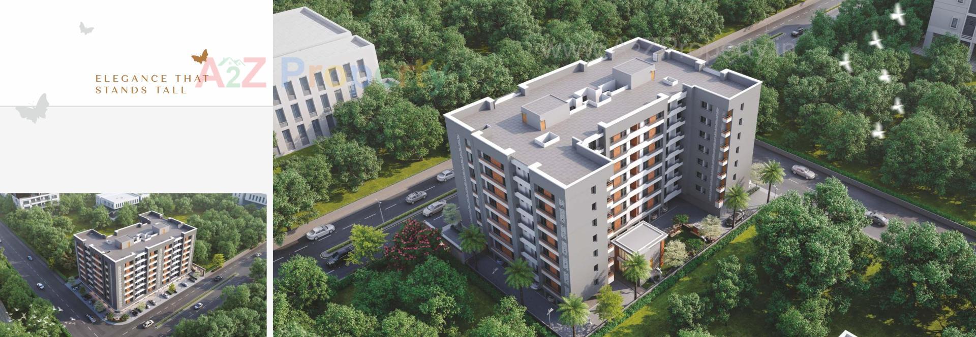 3D Elevation of real estate project Malbar Royal located at Bapod, Vadodara, Gujarat