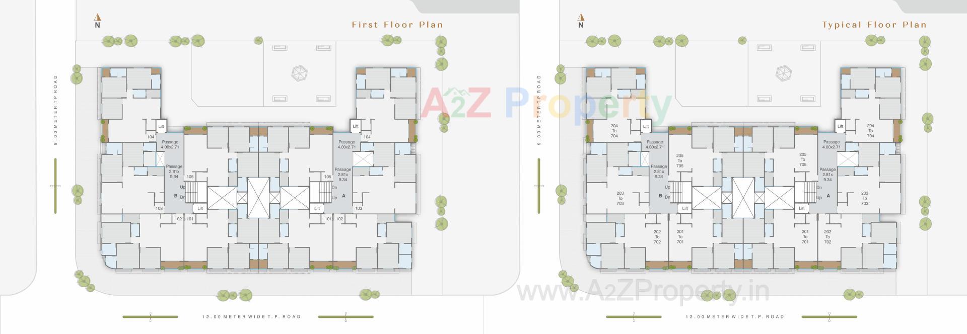 Layout of real estate project Malbar Royal located at Bapod, Vadodara, Gujarat
