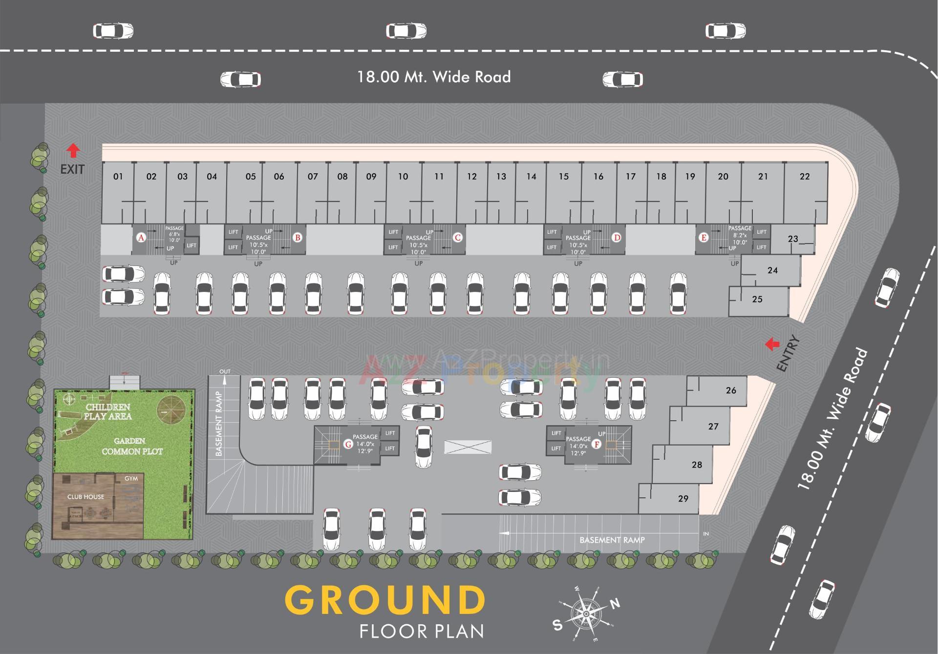 Layout of real estate project Malbar Valley located at Vadodara, Vadodara, Gujarat