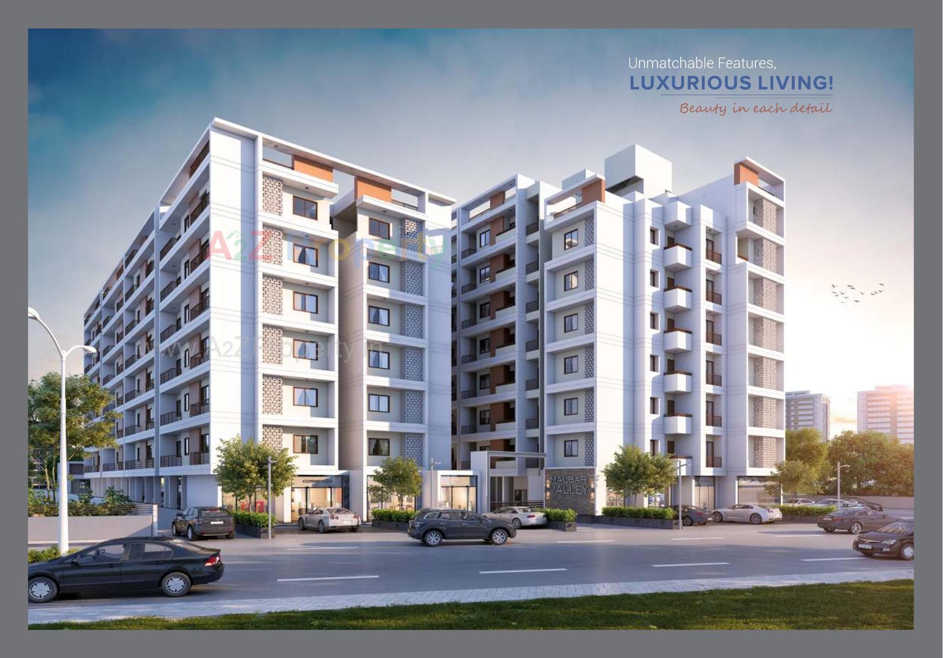 3D Elevation of real estate project Malbar Valley located at Vadodara, Vadodara, Gujarat
