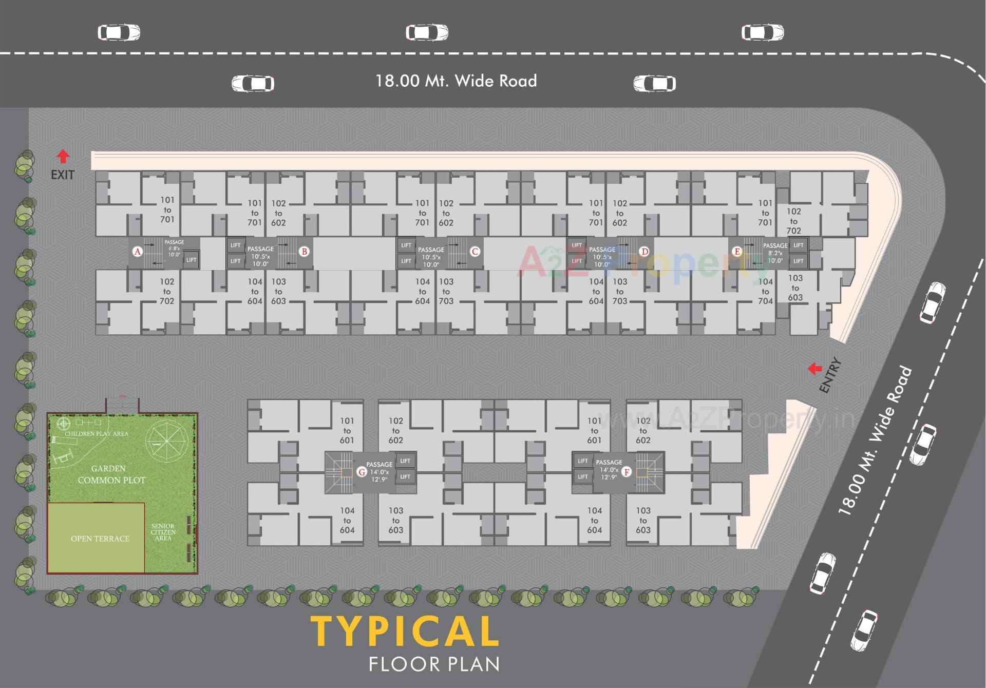 Layout of real estate project Malbar Valley located at Vadodara, Vadodara, Gujarat