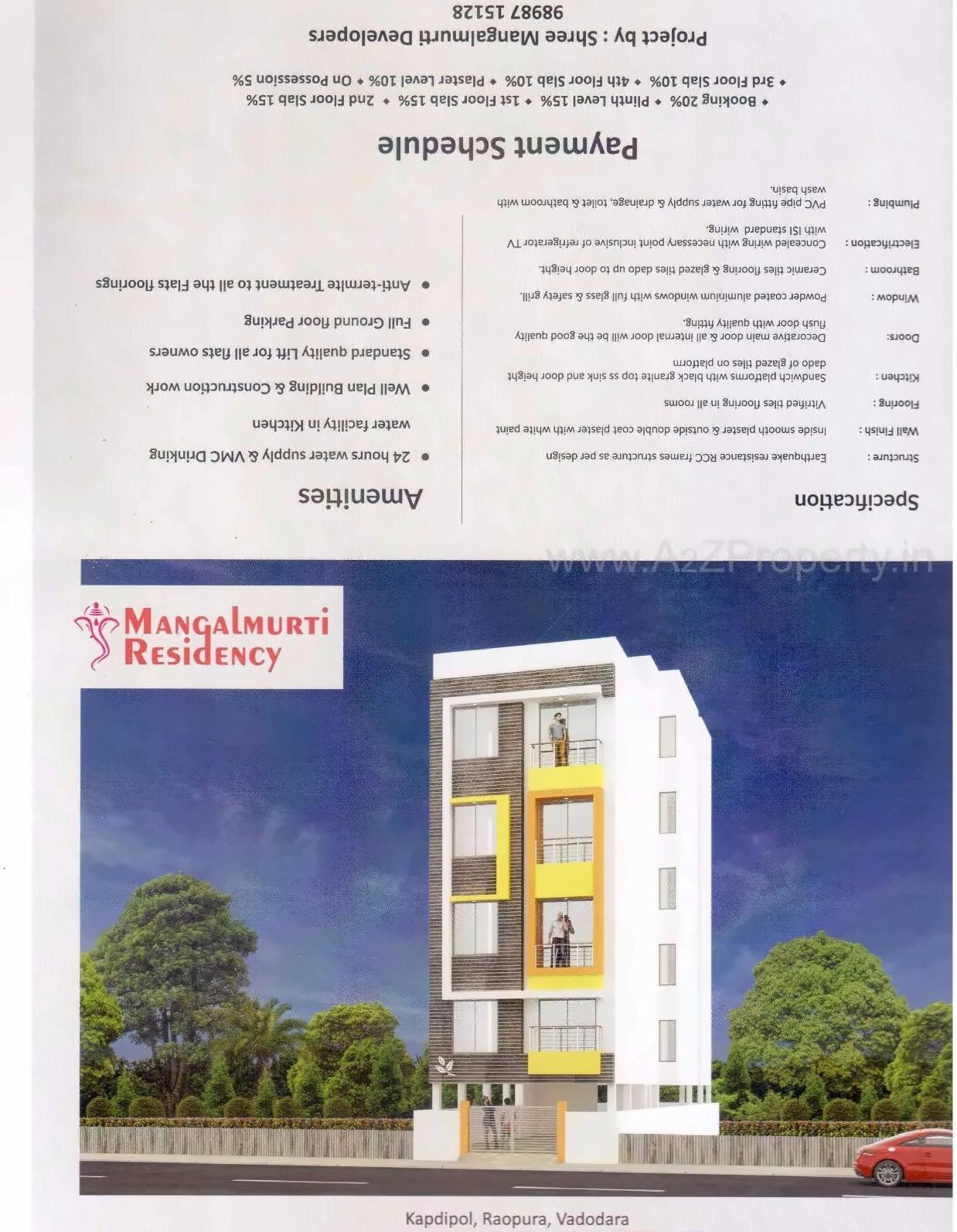  of real estate project Mangalmurti Residency located at Kasba, Vadodara, Gujarat