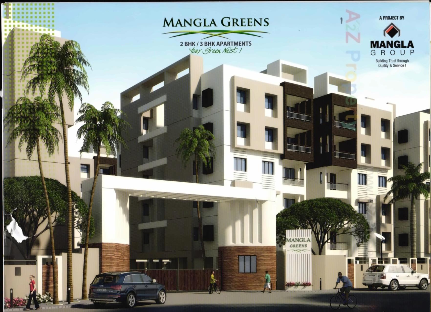 3D Elevation of real estate project Mangla Greens Project A 14 To A 17 located at Tarsali, Vadodara, Gujarat