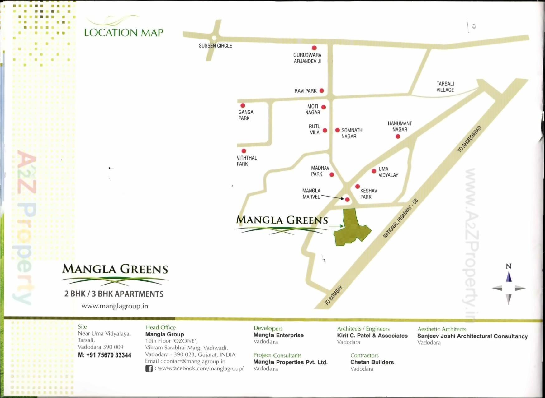  of real estate project Mangla Greens Project A 14 To A 17 located at Tarsali, Vadodara, Gujarat