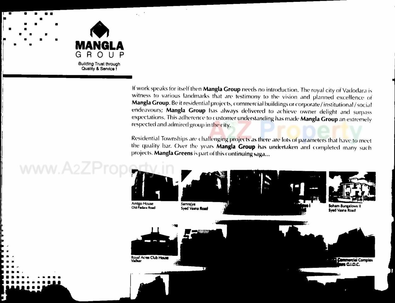  of real estate project Mangla Greens (tower  A 7 To A 13, B 8, 9, 20, 21) located at Vadodara, Vadodara, Gujarat