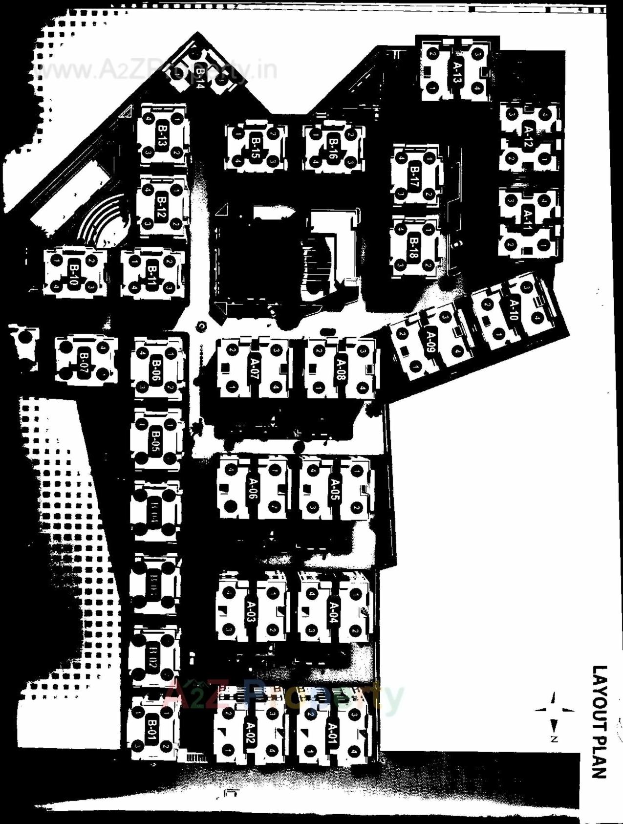 Layout of real estate project Mangla Greens (tower  A 7 To A 13, B 8, 9, 20, 21) located at Vadodara, Vadodara, Gujarat