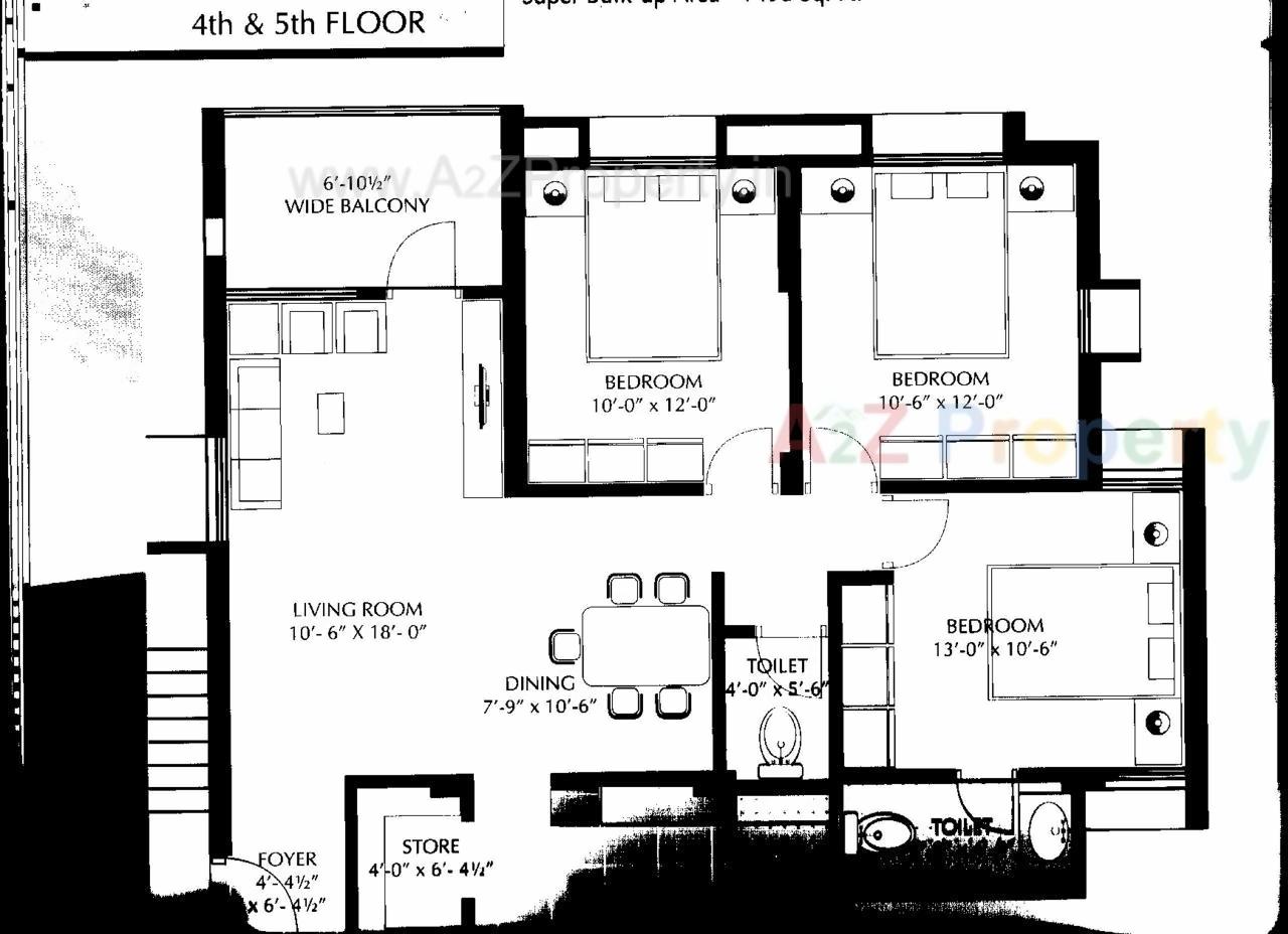 Layout of real estate project Mangla Greens (tower  A 7 To A 13, B 8, 9, 20, 21) located at Vadodara, Vadodara, Gujarat