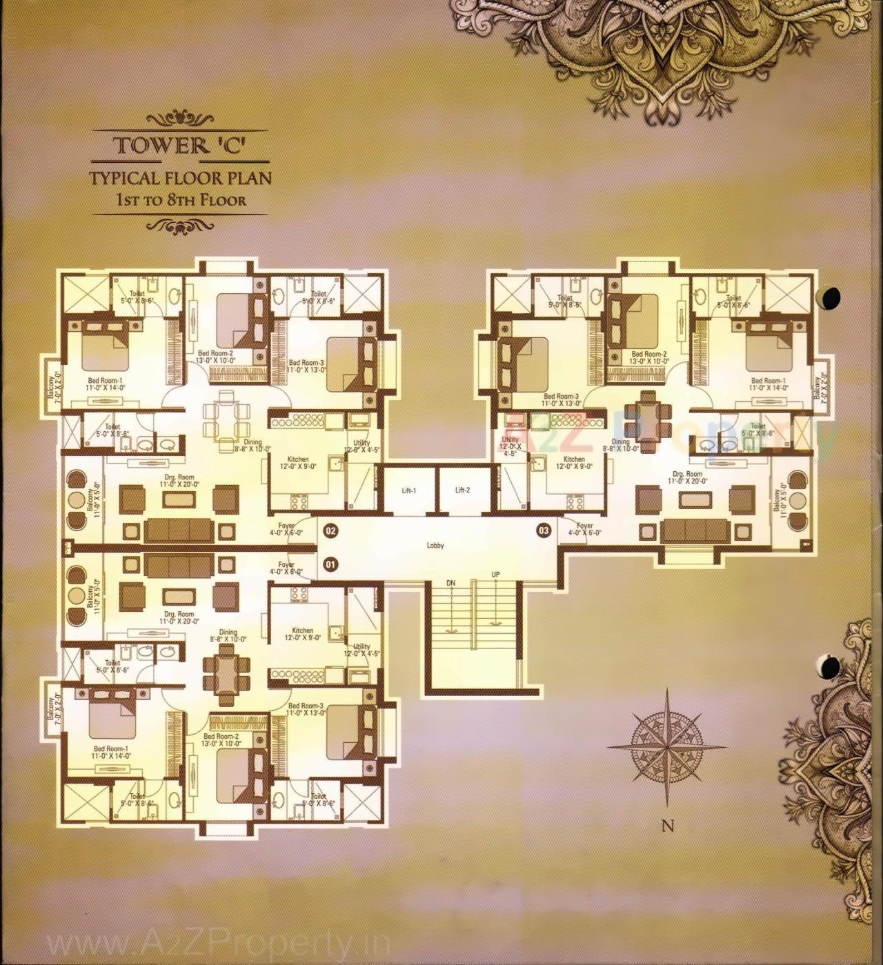 Layout of real estate project Mangla Majesty located at Bhayli, Vadodara, Gujarat