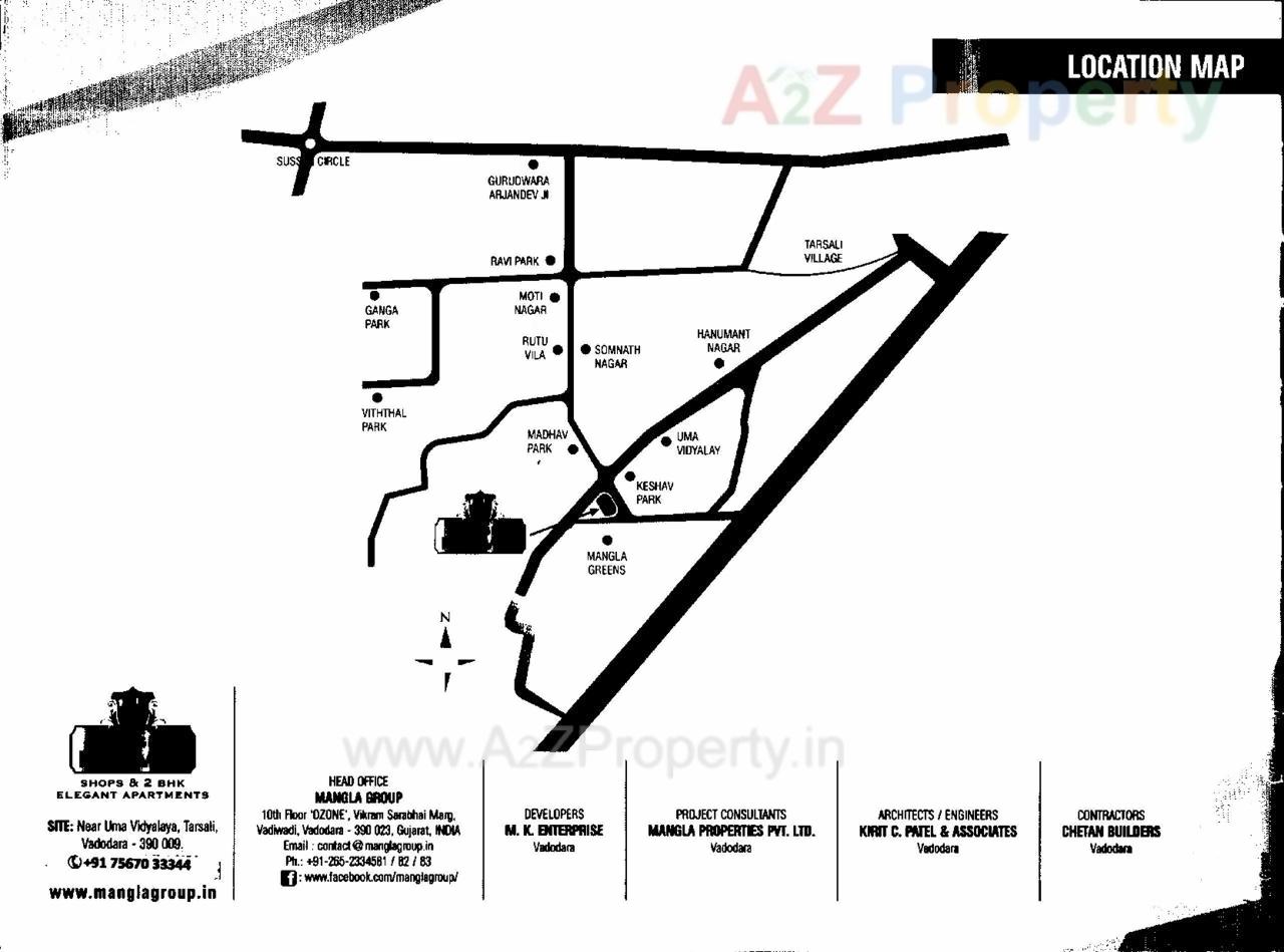  of real estate project Mangla Marvel Tower B 1, B 2, located at Tarsali, Vadodara, Gujarat