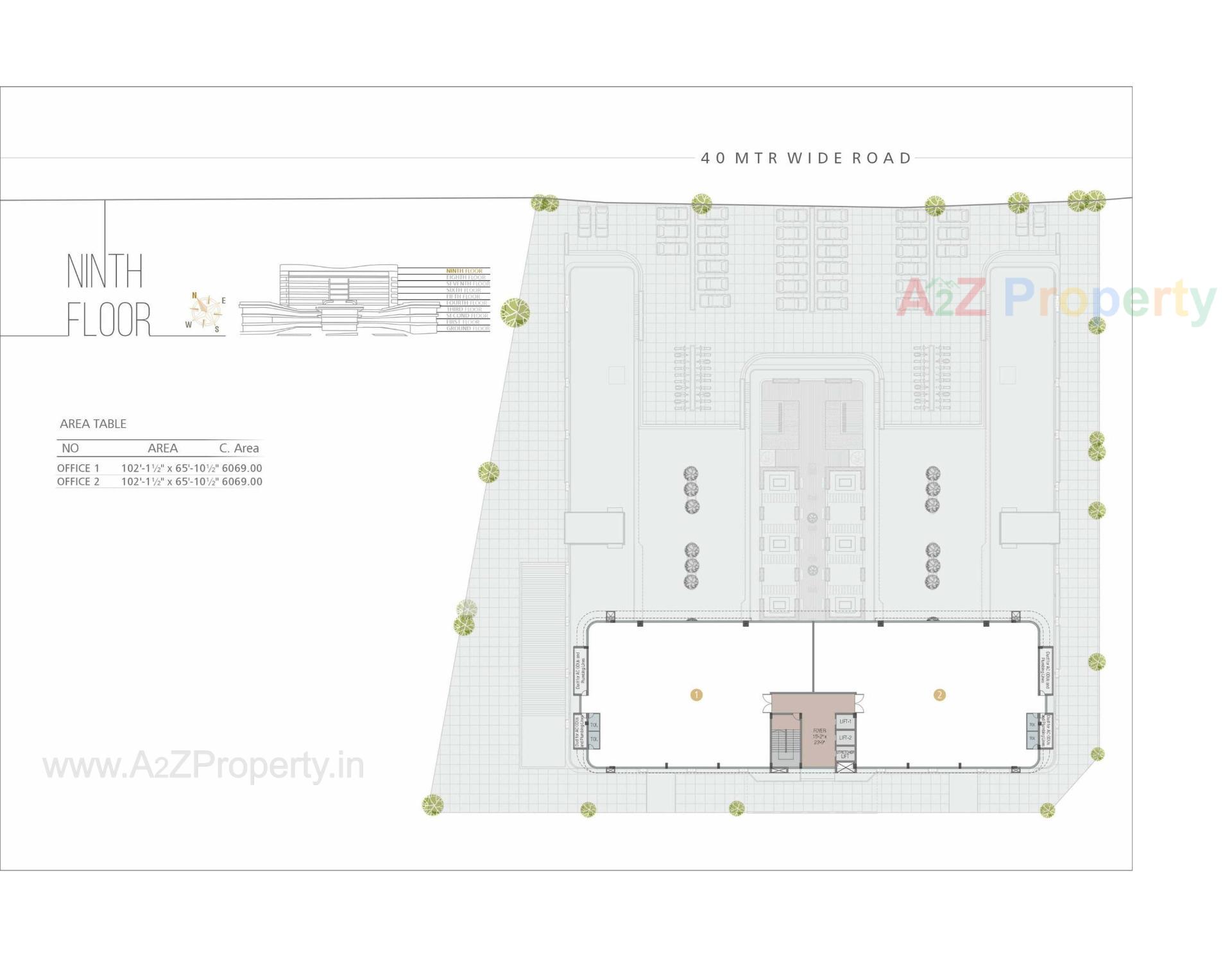 Layout of real estate project Mangla Trade Hub located at Vadsar, Vadodara, Gujarat