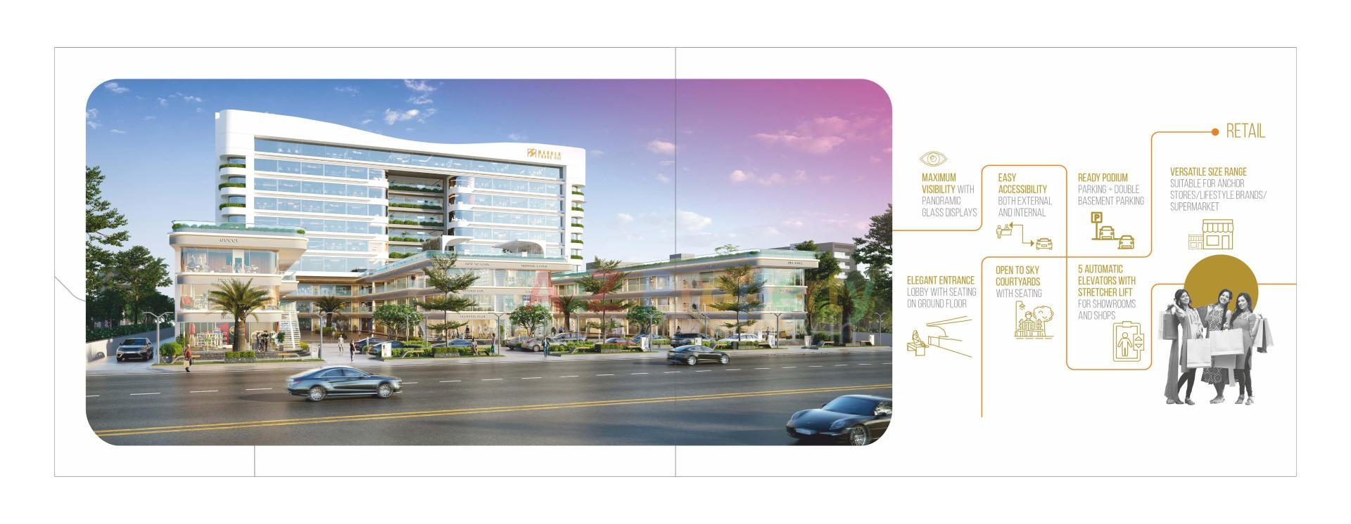 3D Elevation of real estate project Mangla Trade Hub located at Vadsar, Vadodara, Gujarat