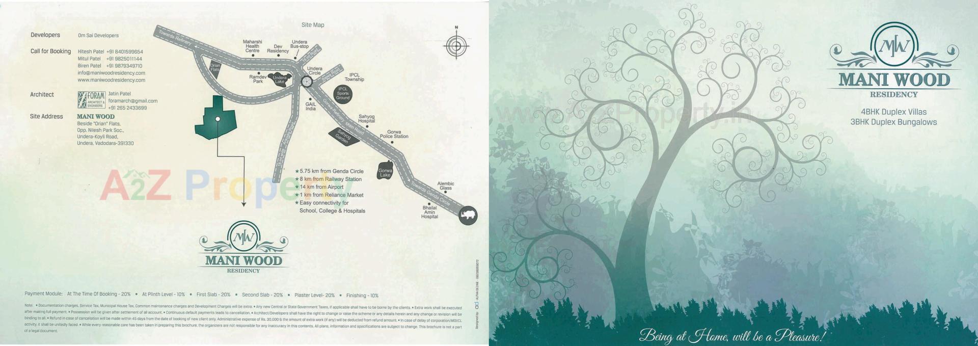  of real estate project Maniwood Residency located at Undera, Vadodara, Gujarat