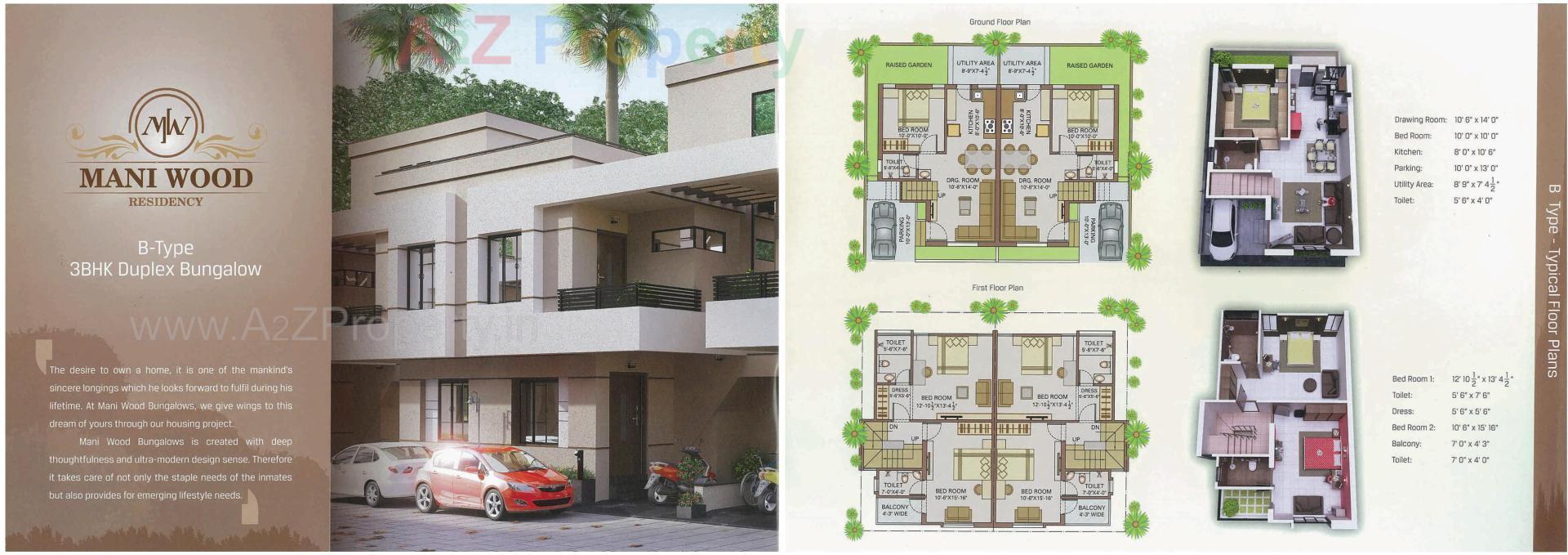 Layout of real estate project Maniwood Residency located at Undera, Vadodara, Gujarat