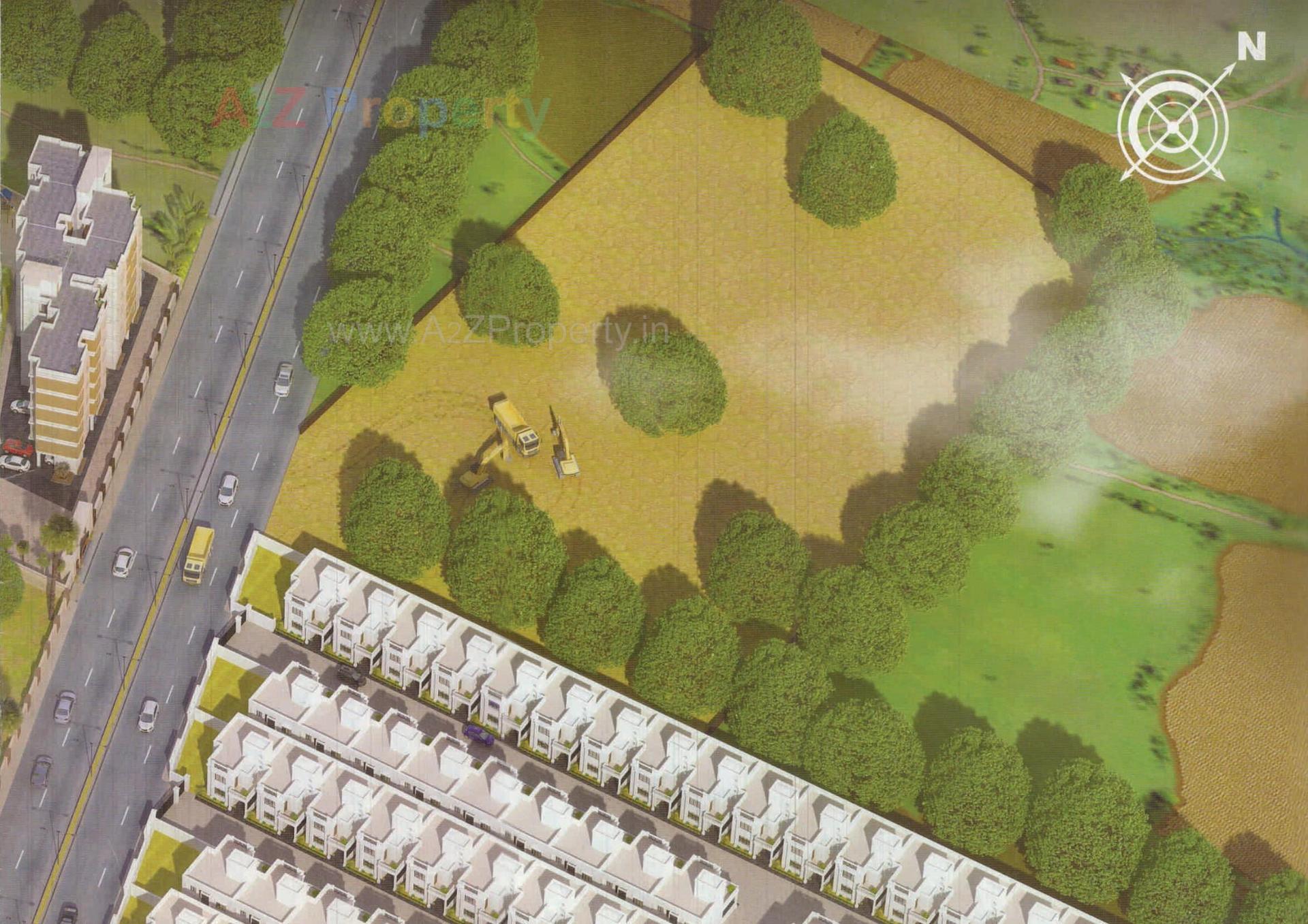 3D Elevation of real estate project Maniwood Residency located at Undera, Vadodara, Gujarat