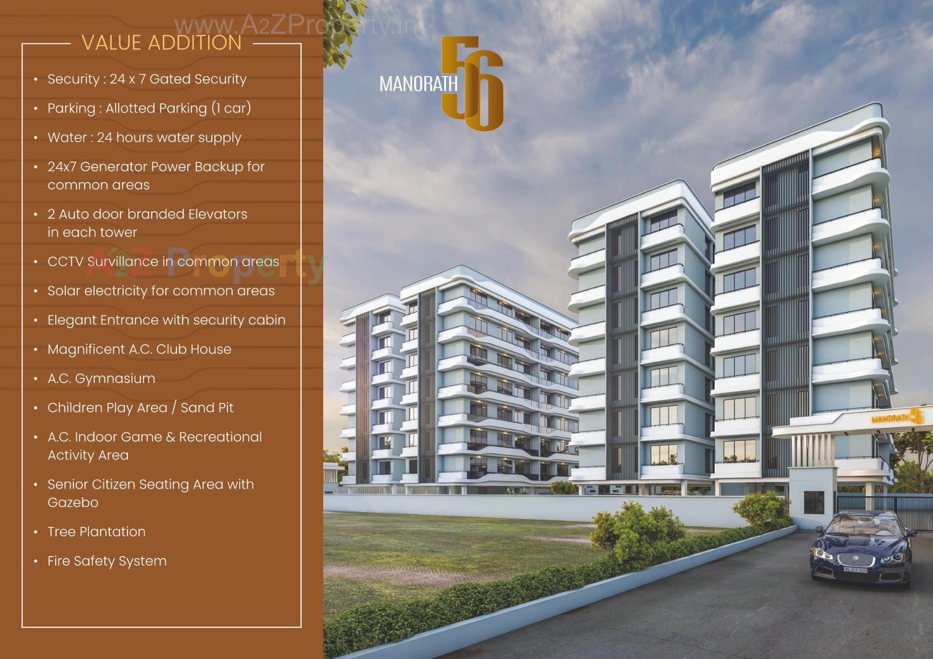 3D Elevation of real estate project Manorath located at Bhayali, Vadodara, Gujarat