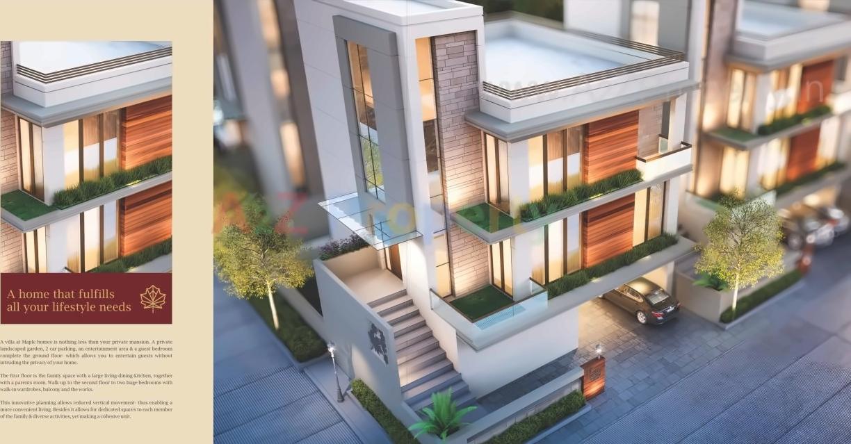 3D Elevation of real estate project Maple Homes located at Gotri, Vadodara, Gujarat