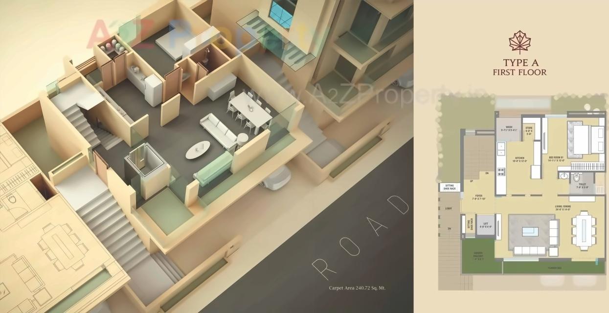 Layout of real estate project Maple Homes located at Gotri, Vadodara, Gujarat