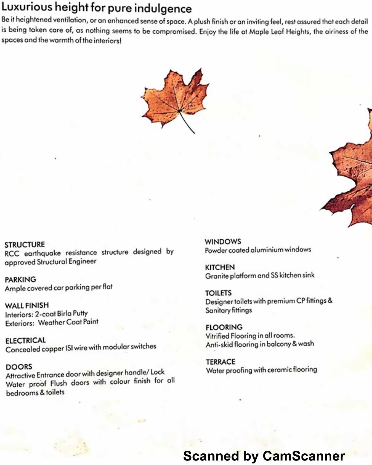  of real estate project Maple Leaf Heights located at Bhayli, Vadodara, Gujarat