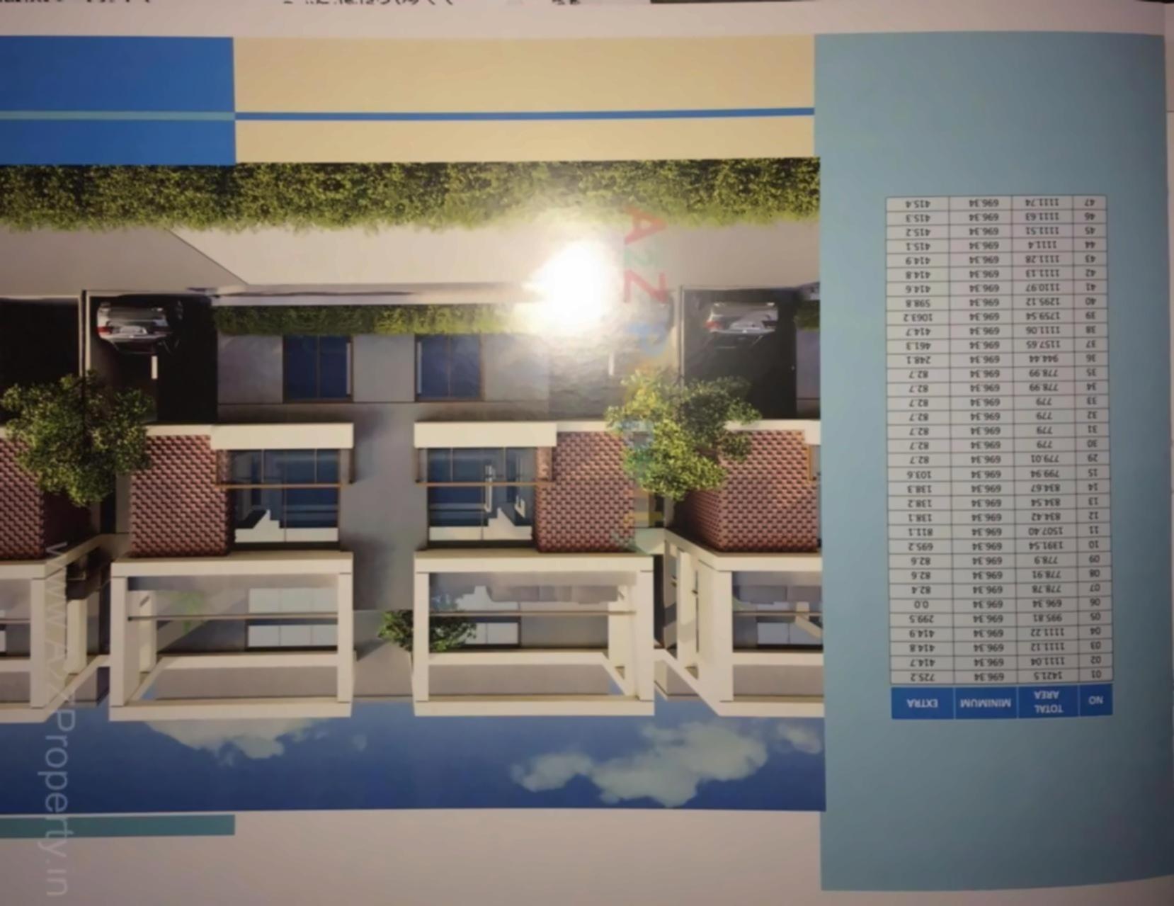 3D Elevation of real estate project Maple Villas located at Vadodara, Vadodara, Gujarat