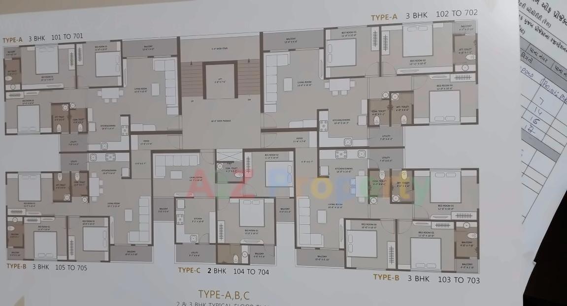 Layout of real estate project Maple Vista located at Atladara, Vadodara, Gujarat