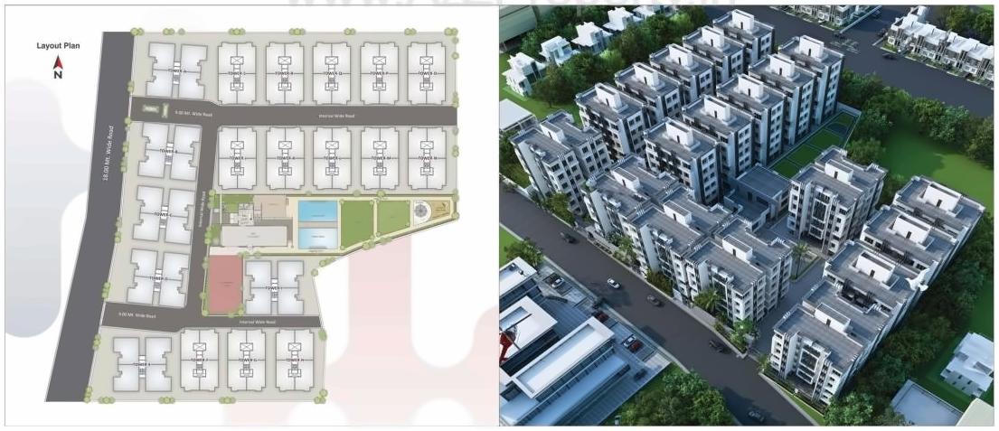 Layout of real estate project Maruti Heights located at Chhani, Vadodara, Gujarat