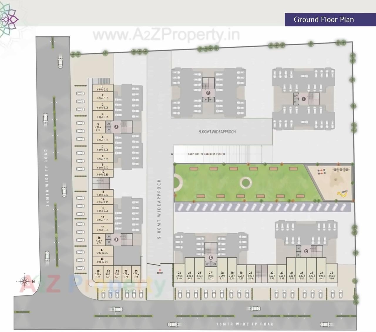 Layout of real estate project Maruti Infinity located at Chhani, Vadodara, Gujarat