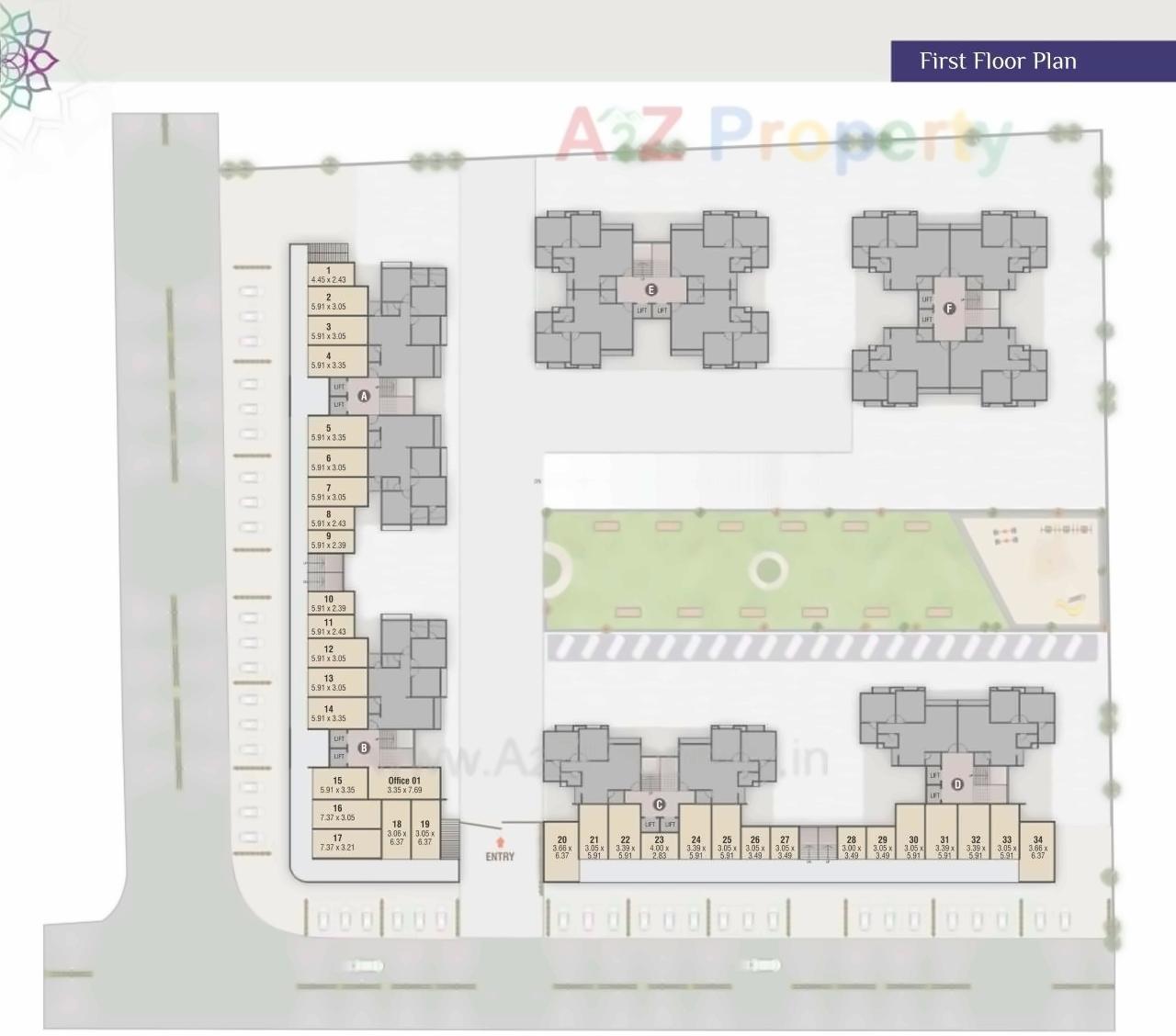 Layout of real estate project Maruti Infinity located at Chhani, Vadodara, Gujarat