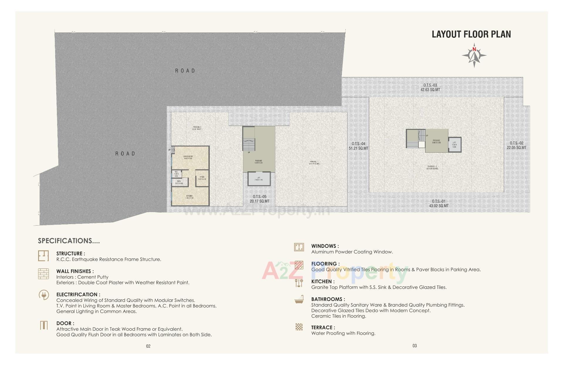 Layout of real estate project Maruti Nandan Residency located at Nizampura, Vadodara, Gujarat
