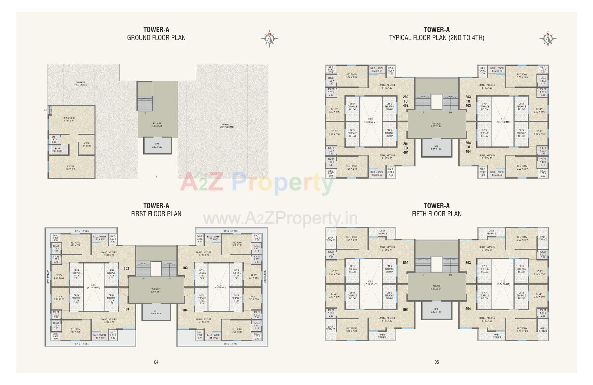 Layout of real estate project Maruti Nandan Residency located at Nizampura, Vadodara, Gujarat