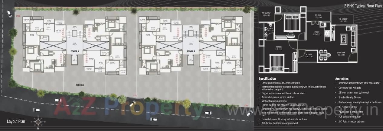 Layout of real estate project Maruti Residency located at Bhayli, Vadodara, Gujarat