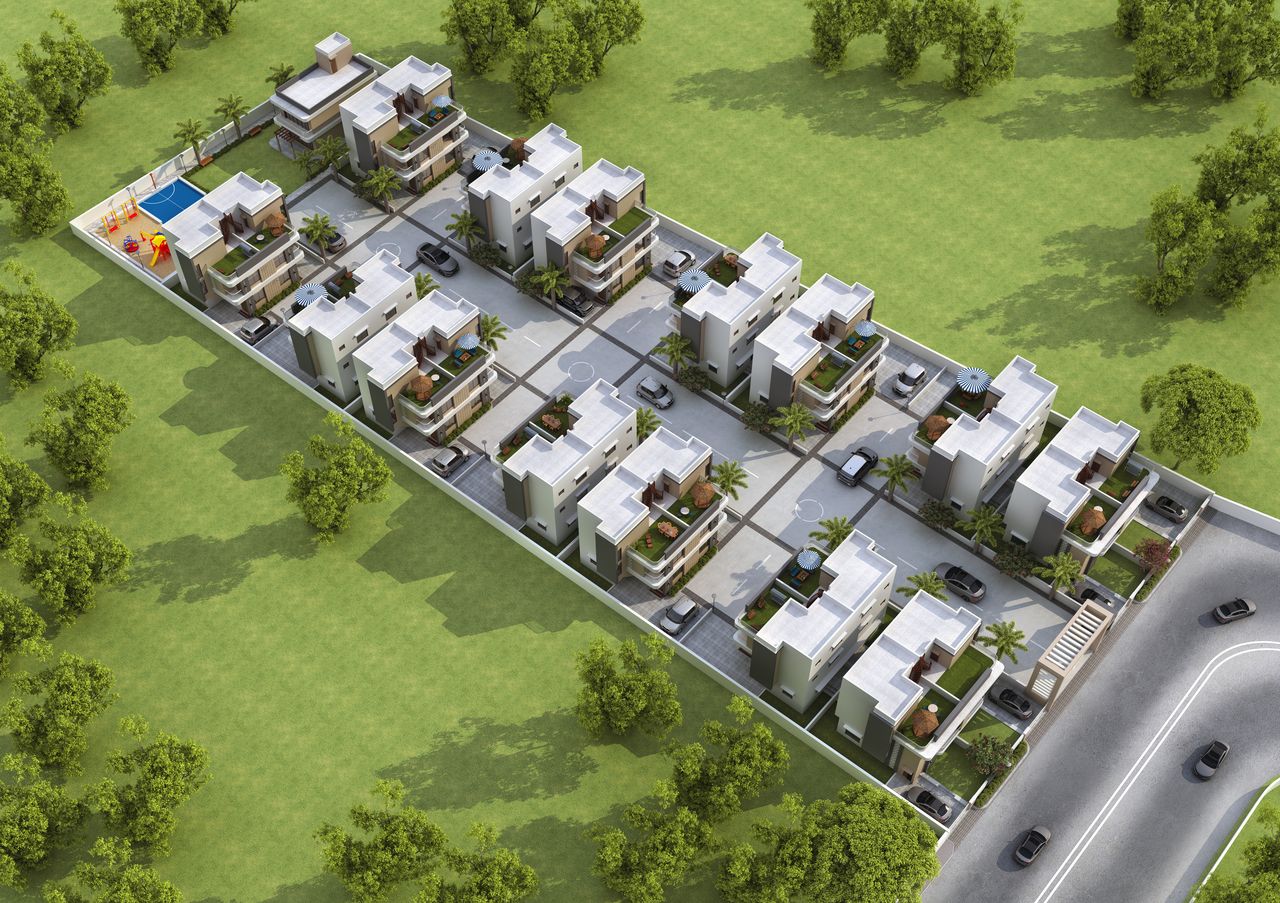 Final Top View New of real estate project Maruti Villa located at Ankhol, Vadodara, Gujarat