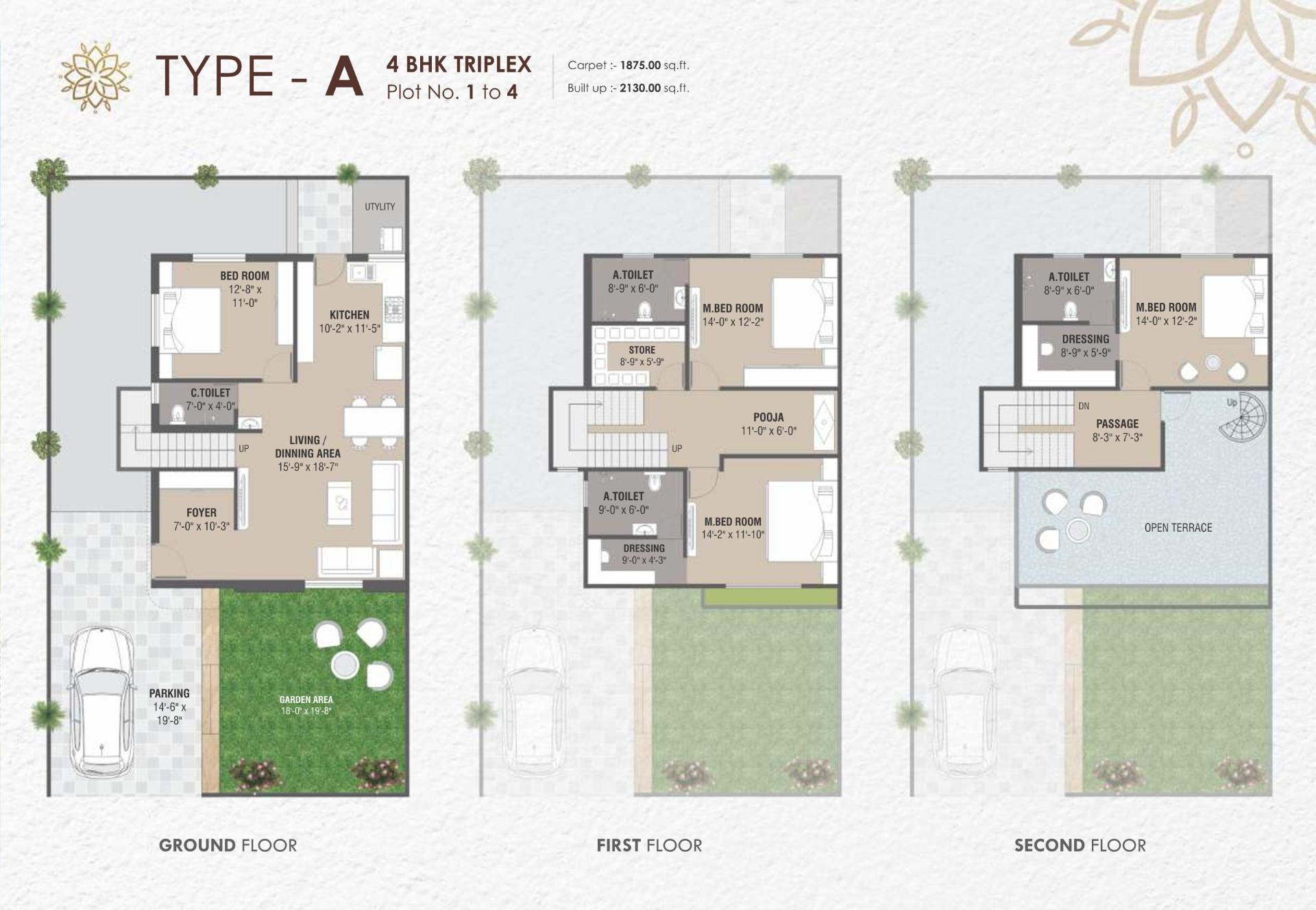 Layout of real estate project Maruti Villa located at Ankhol, Vadodara, Gujarat